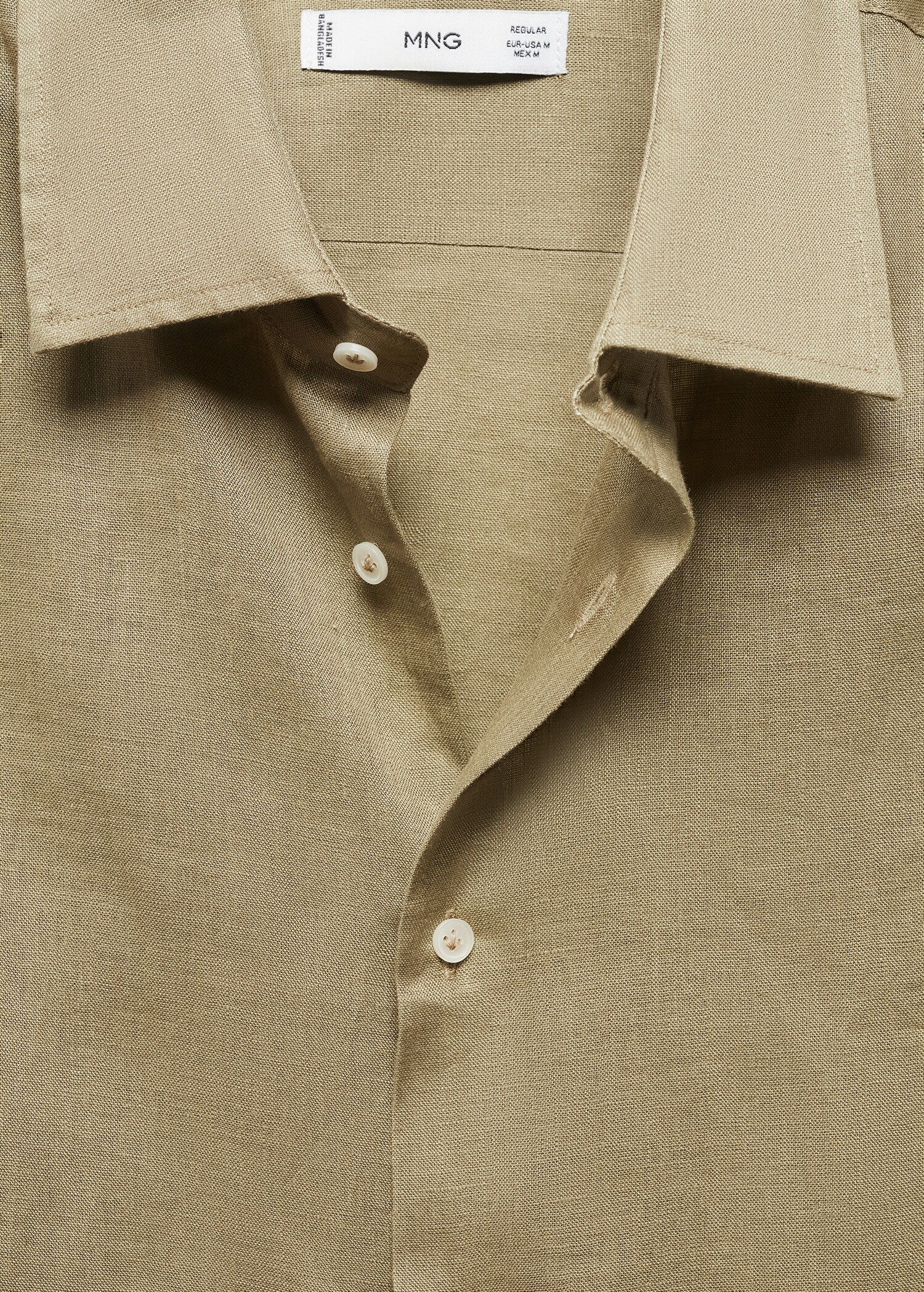 Regular Fit-Hemd aus 100 % Leinen - Detail des Artikels 8