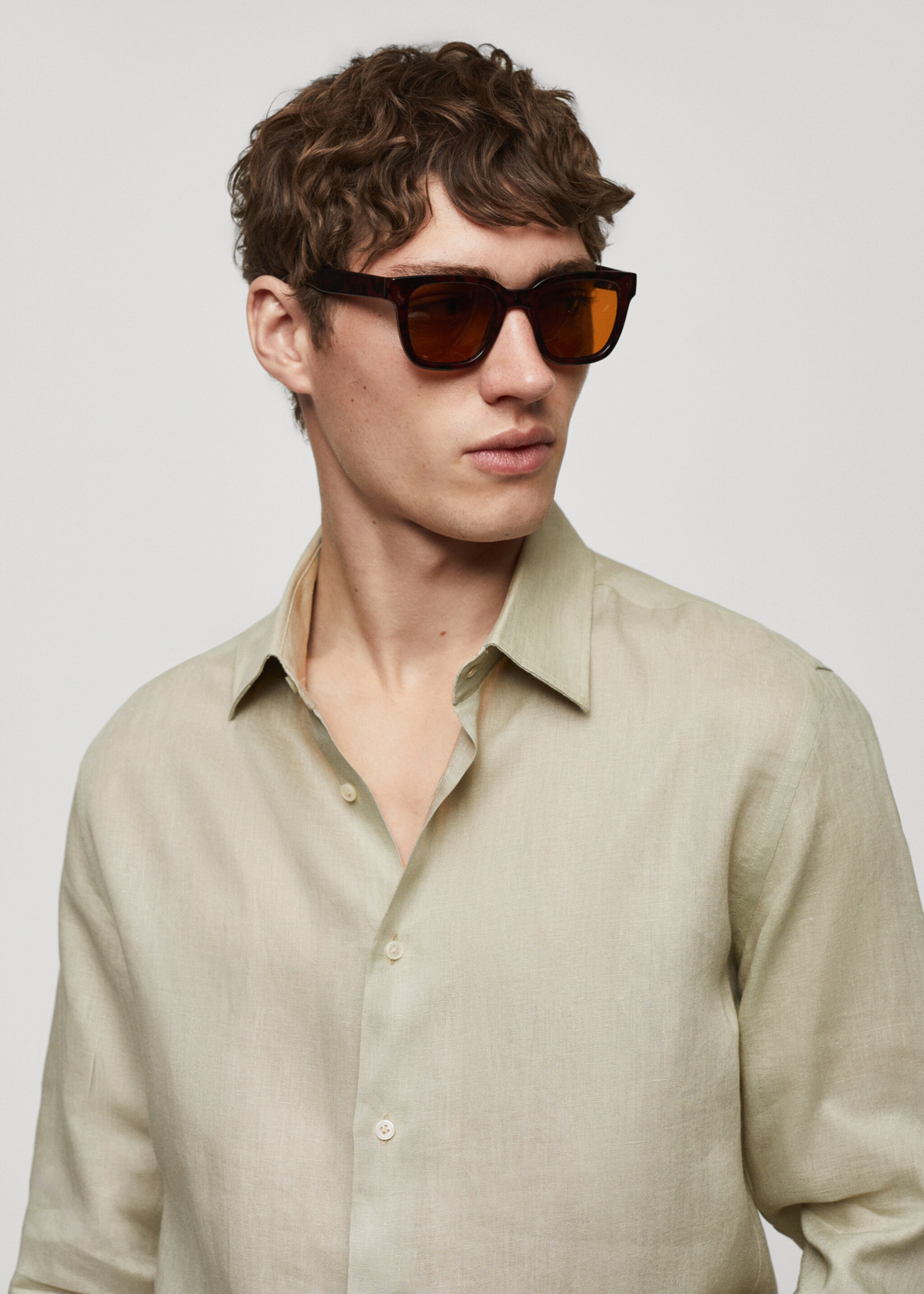 Regular Fit-Hemd aus 100 % Leinen - Detail des Artikels 1