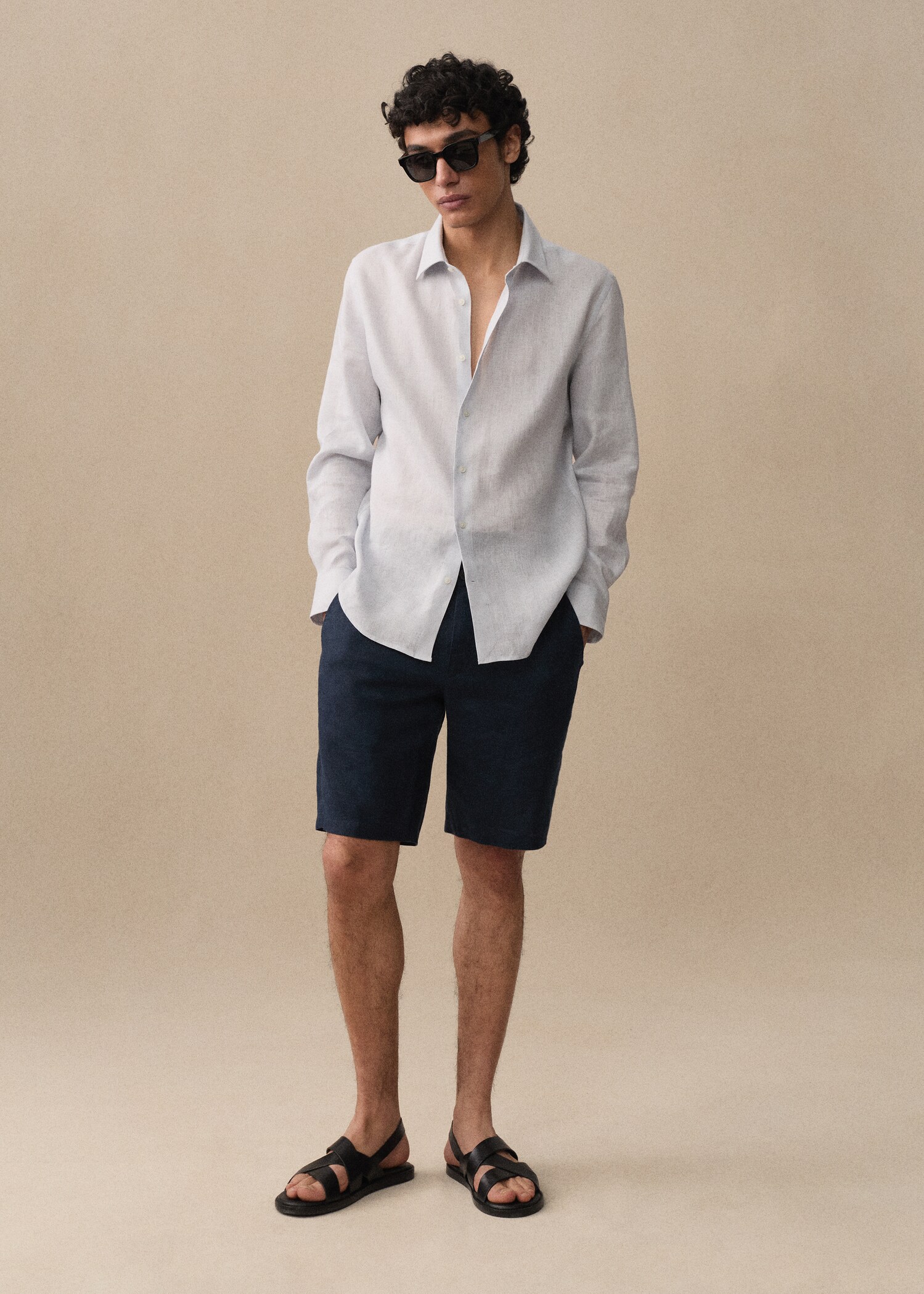 Regular fit-skjorta 100% linne - Detaljer om artikeln 5