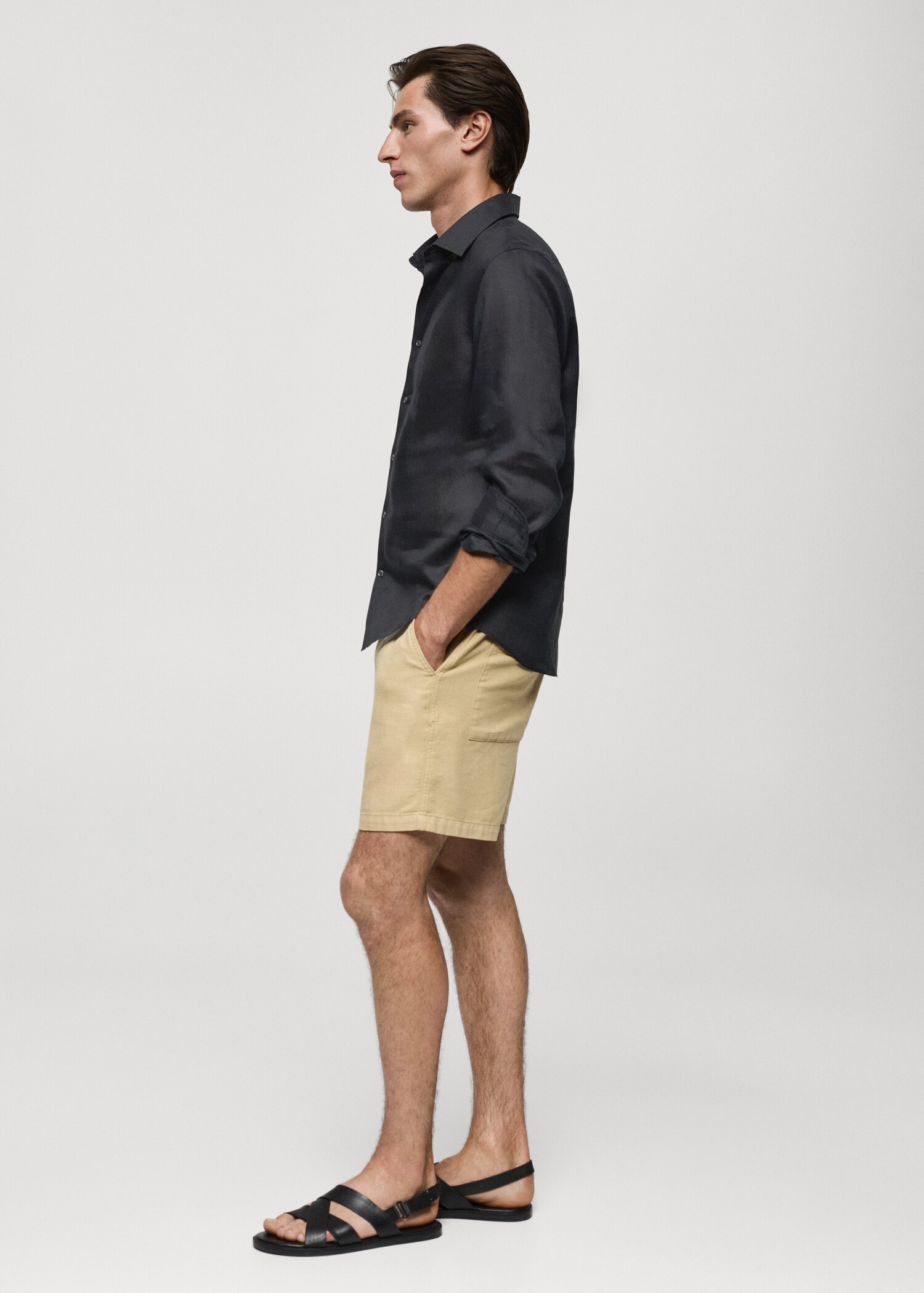 Regular Fit-Hemd aus 100 % Leinen - Detail des Artikels 2