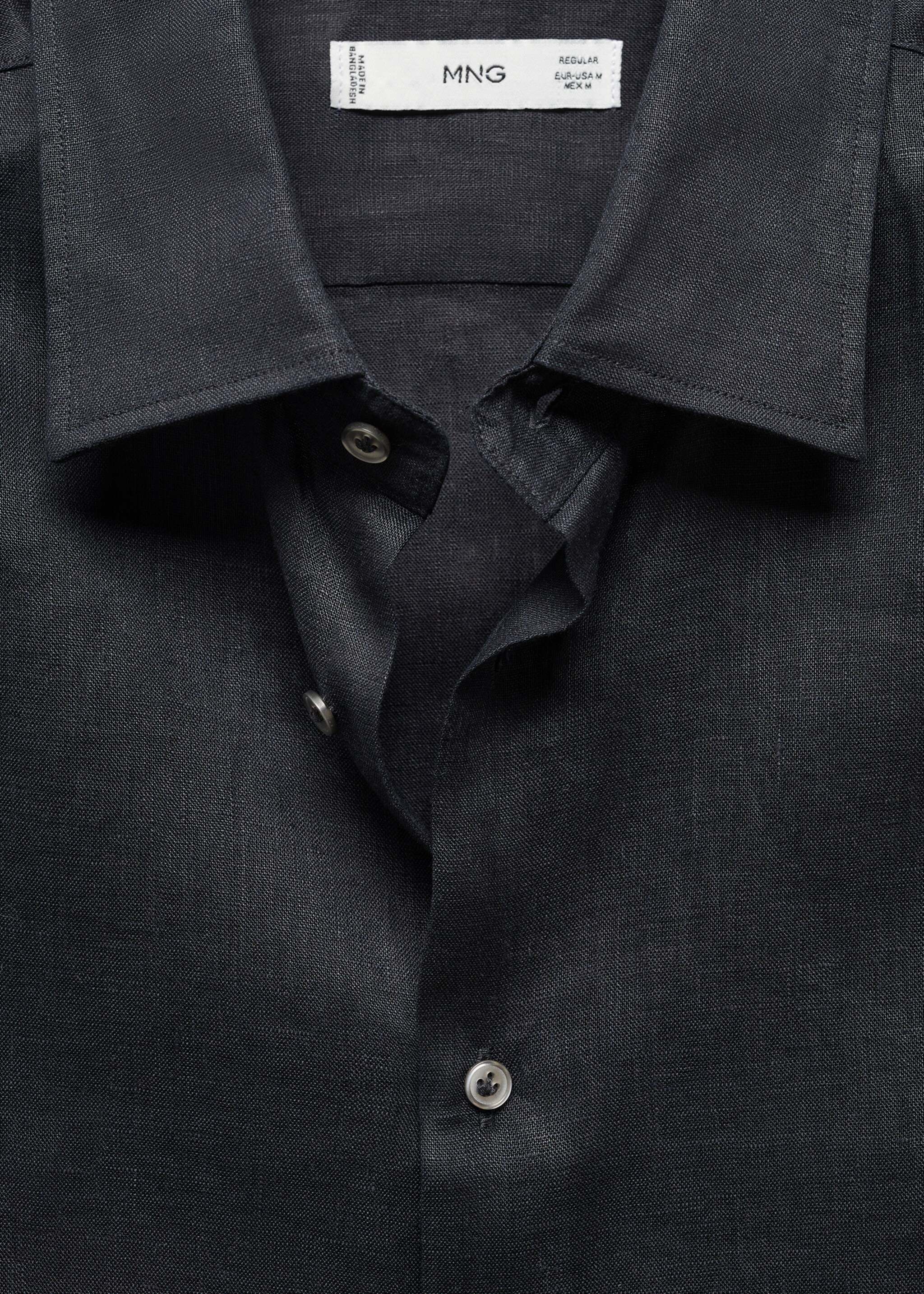 Regular Fit-Hemd aus 100 % Leinen - Detail des Artikels 8