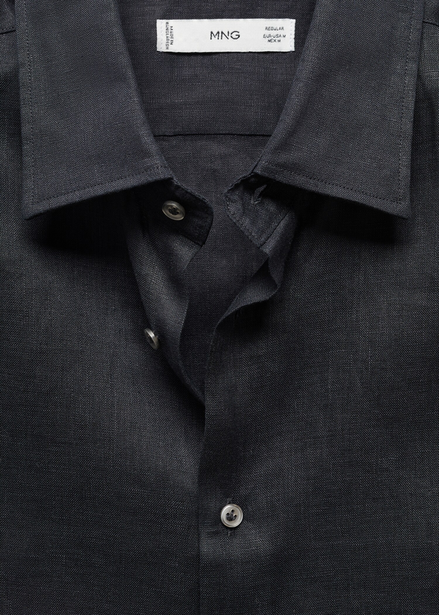 Regular Fit-Hemd aus 100 % Leinen - Detail des Artikels 8