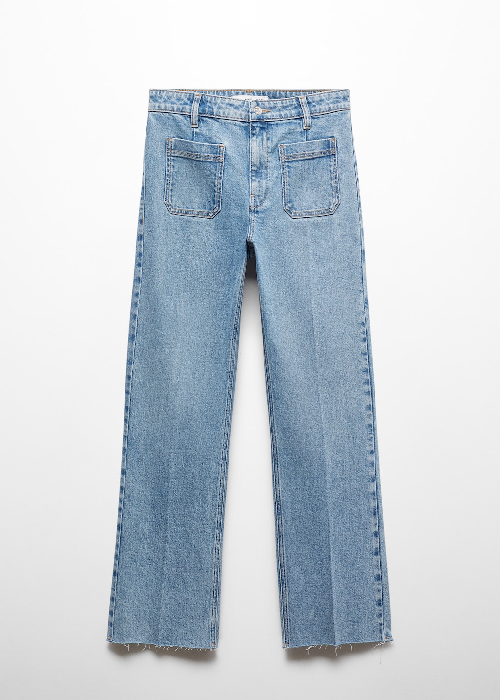 Flared cropped jeans with pockets - Women | MANGO OUTLET USA Flared cropped jeans with pockets - Women | MANGO OUTLET USA