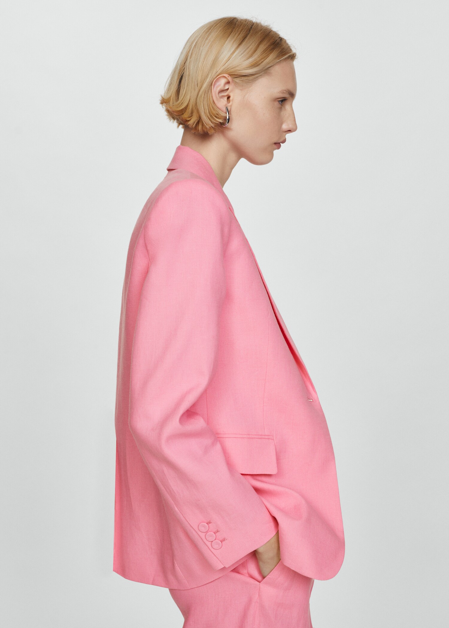 Blazer suit 100% linen - Details of the article 2