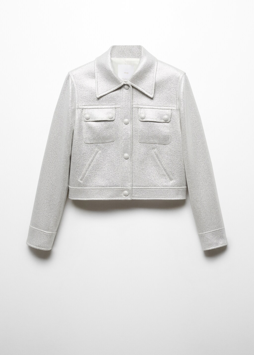 Metallic jacket with pockets - Women | MANGO OUTLET USA