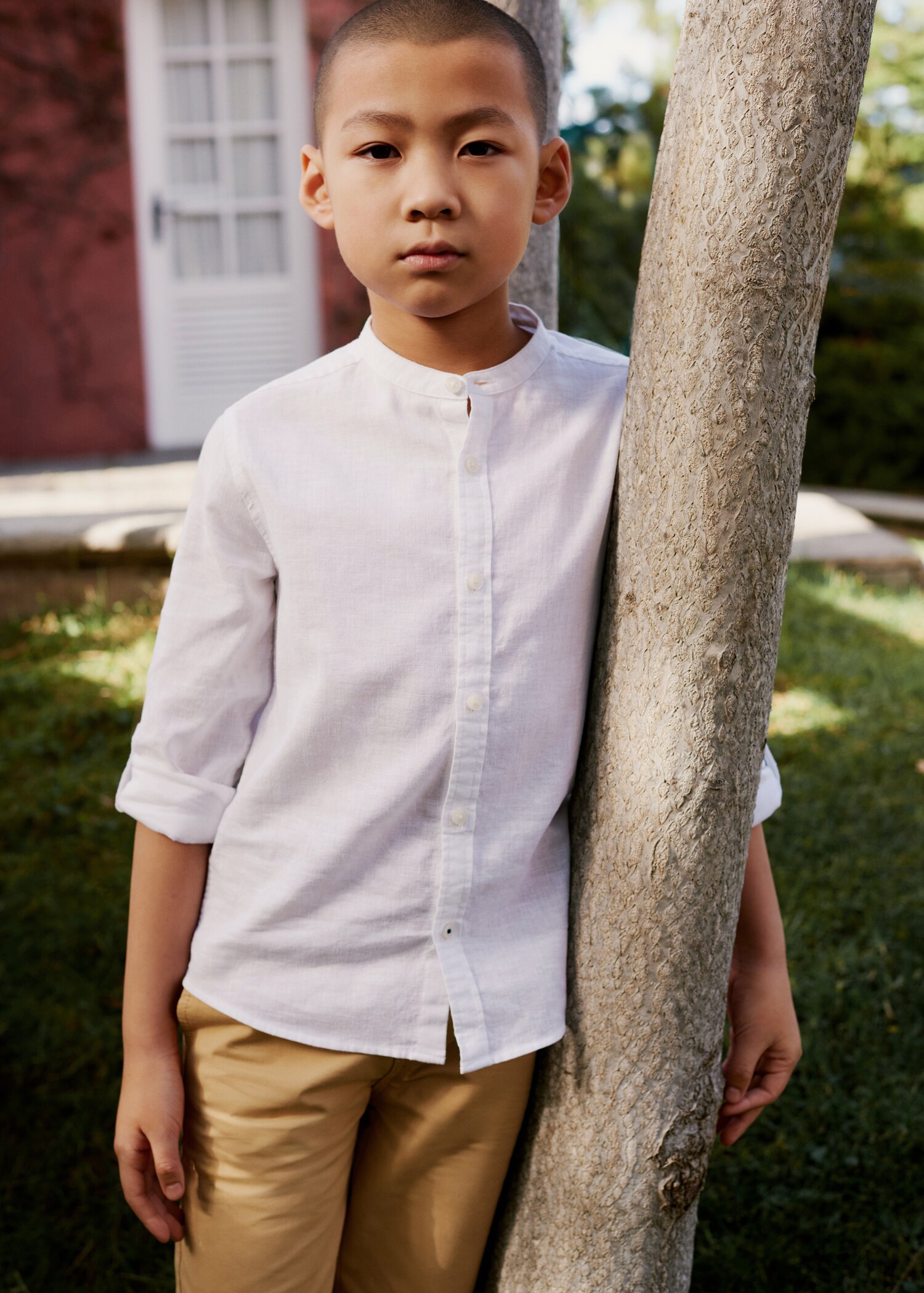 Slim-Fit-Bermudashorts im Chino-Stil aus Baumwolle - Detail des Artikels 5