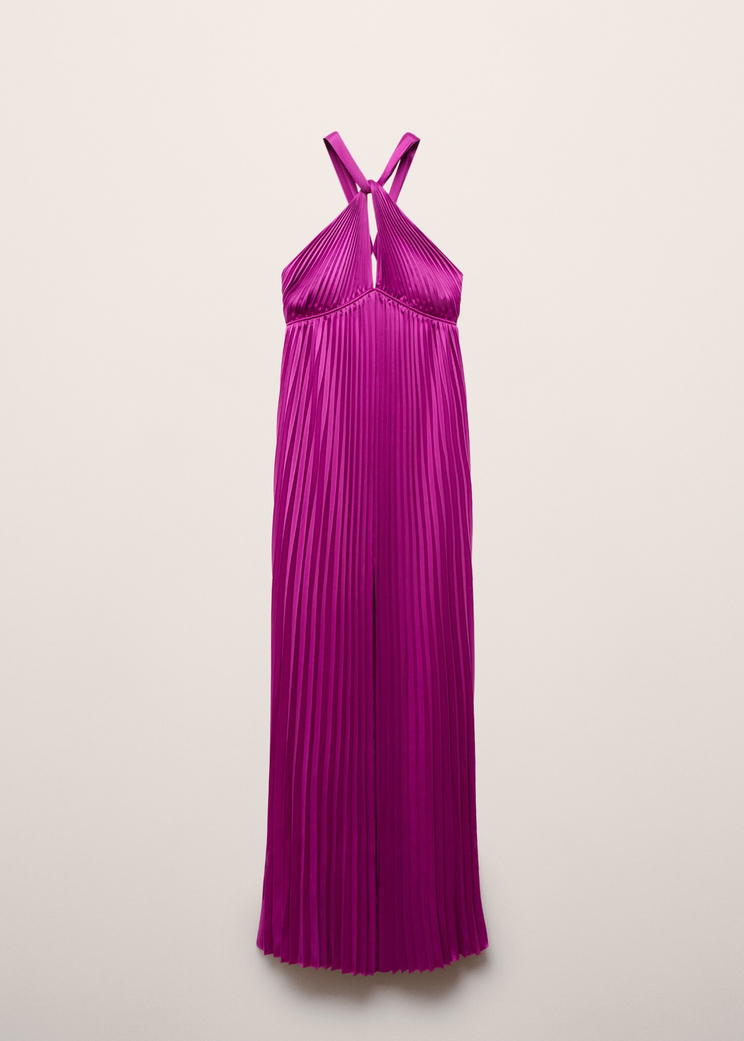 Halter-neck pleated dress - Article without model