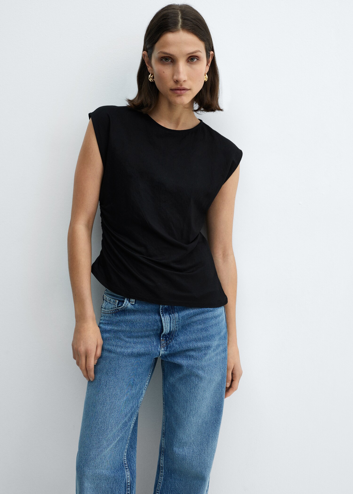 Asymmetrisches Stricktop - Mittlere Ansicht