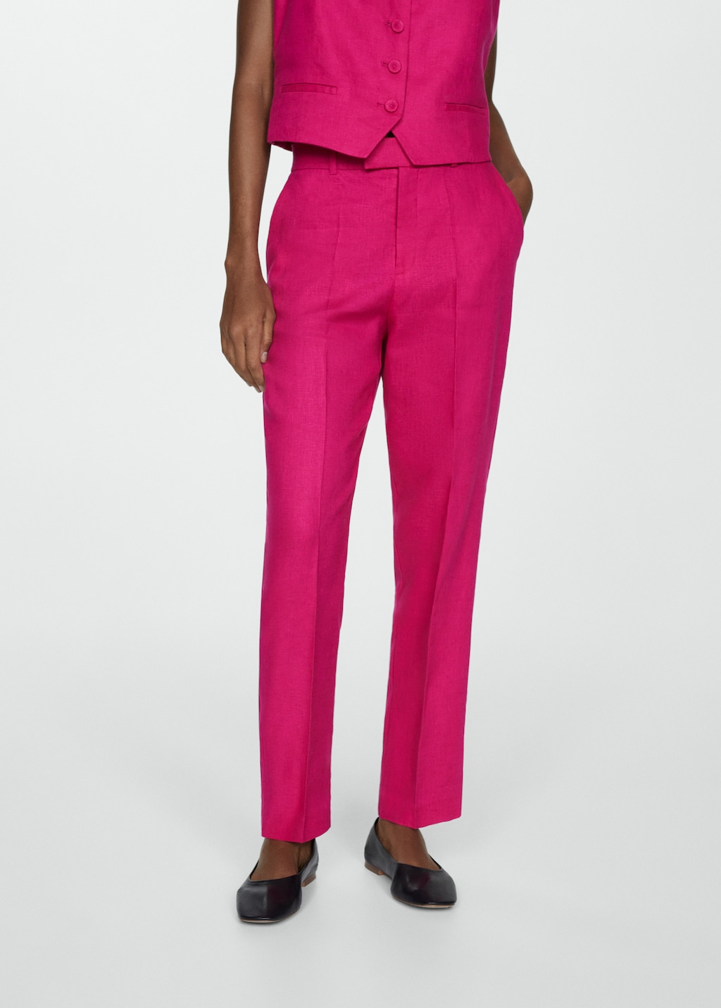 Linen suit trousers - Women | MANGO OUTLET USA