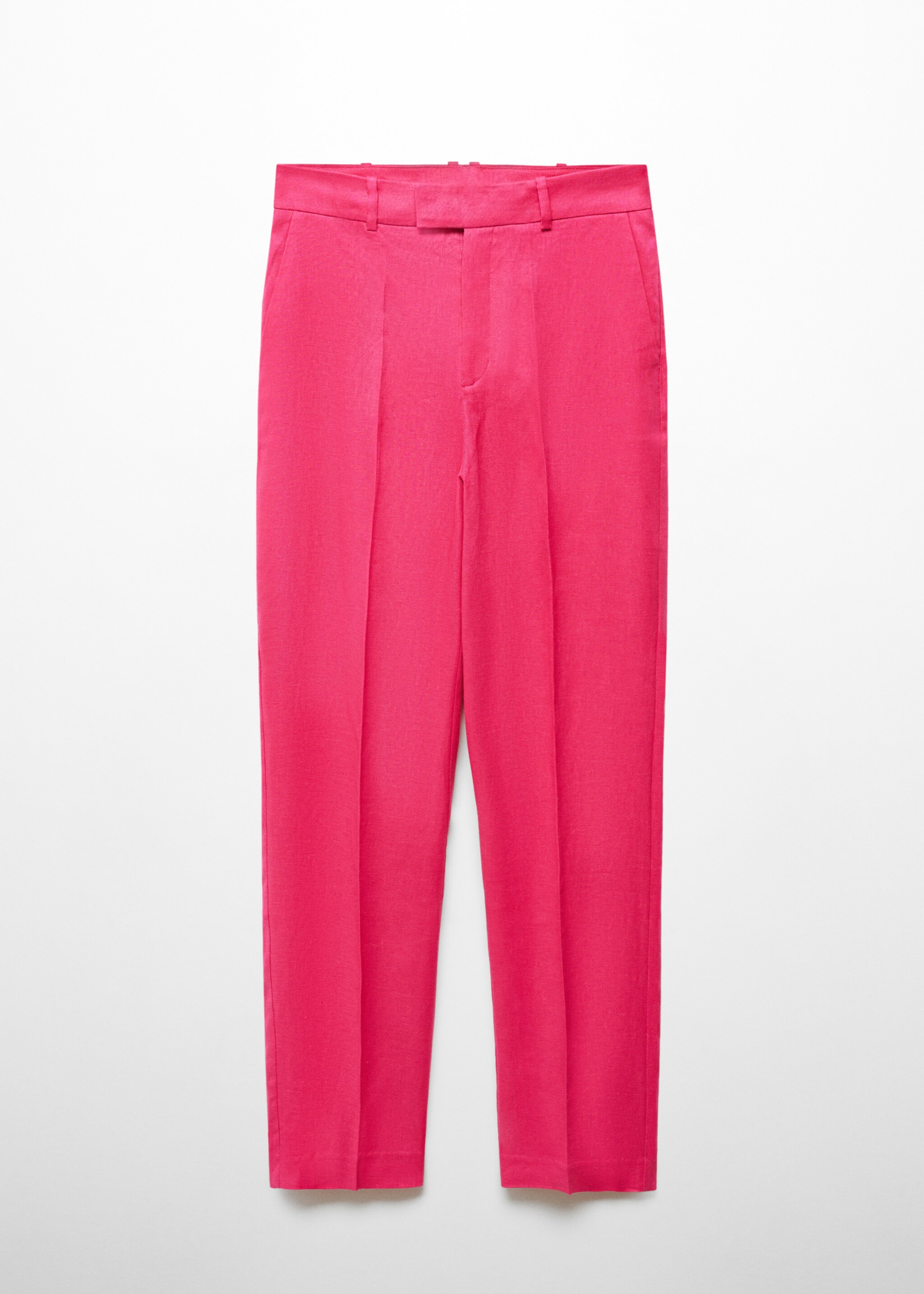 Linen suit trousers - Article without model, Fuchsia. Ref: 67097111-00.