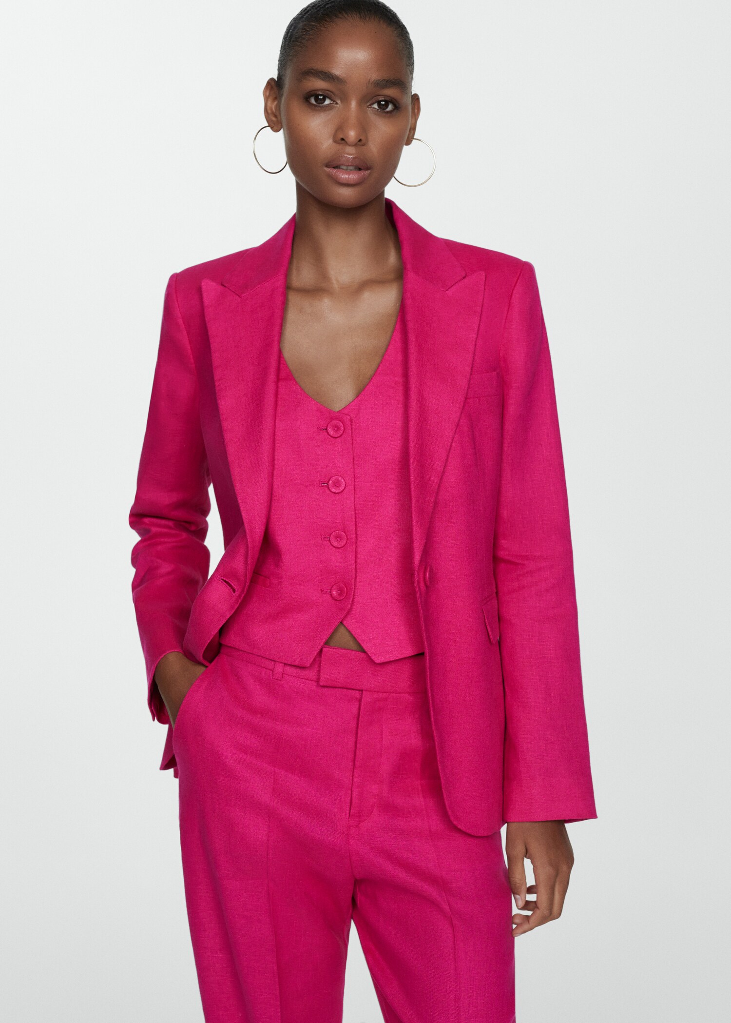 Linen suit trousers - Details of the article 1