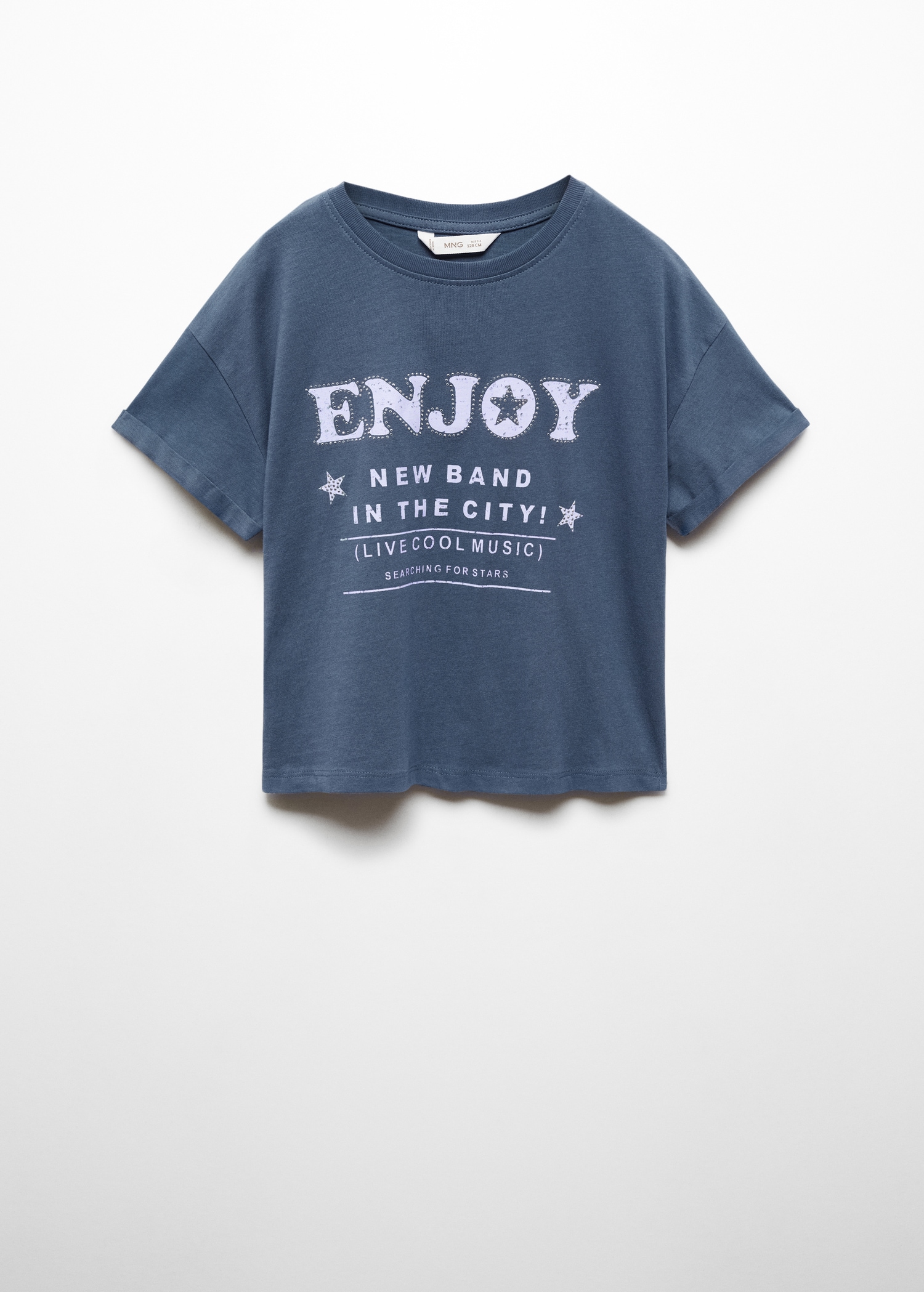 Bead message T-shirt Girls MANGO OUTLET Romania