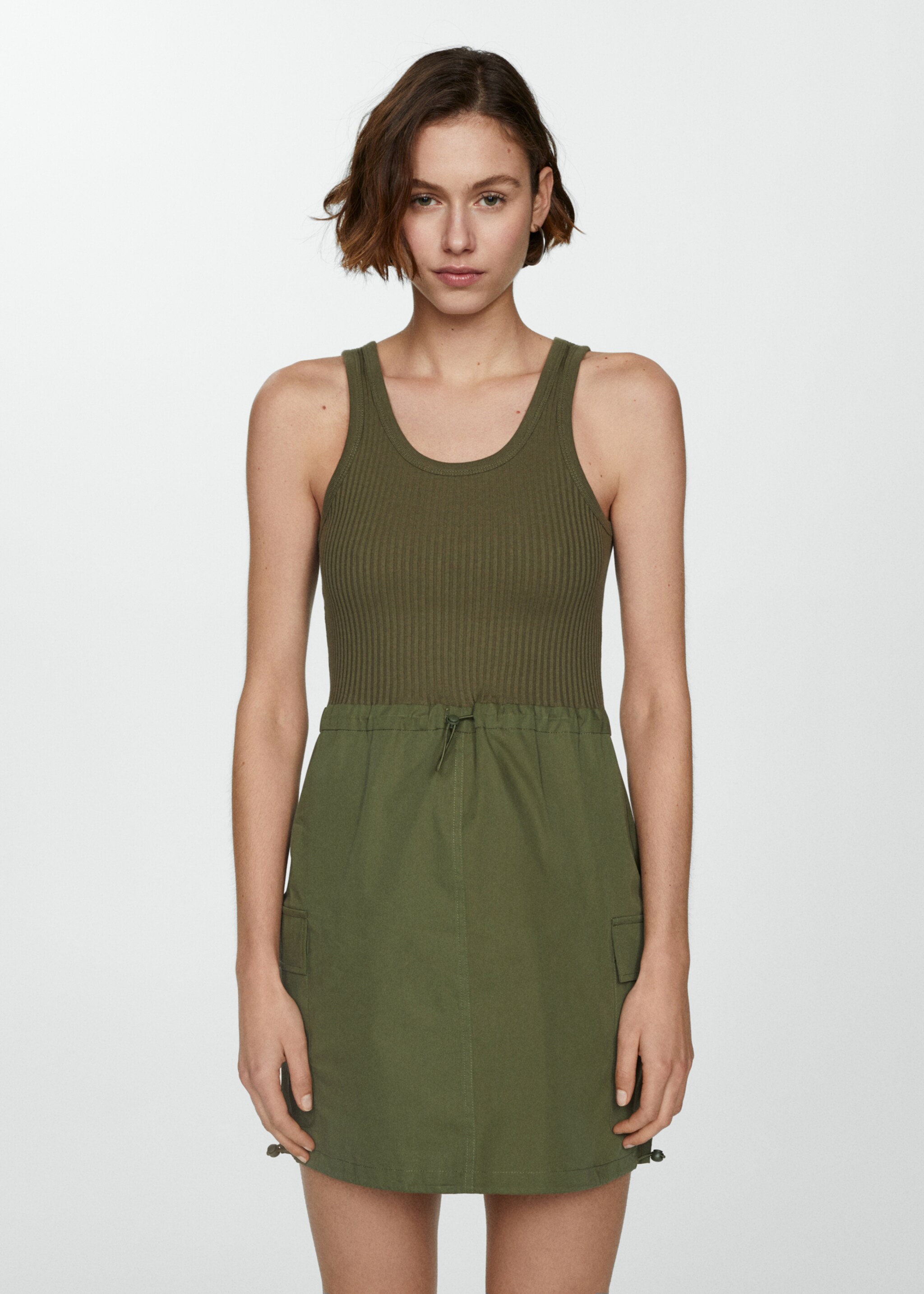 Vestido parachute combinado - Plano medio