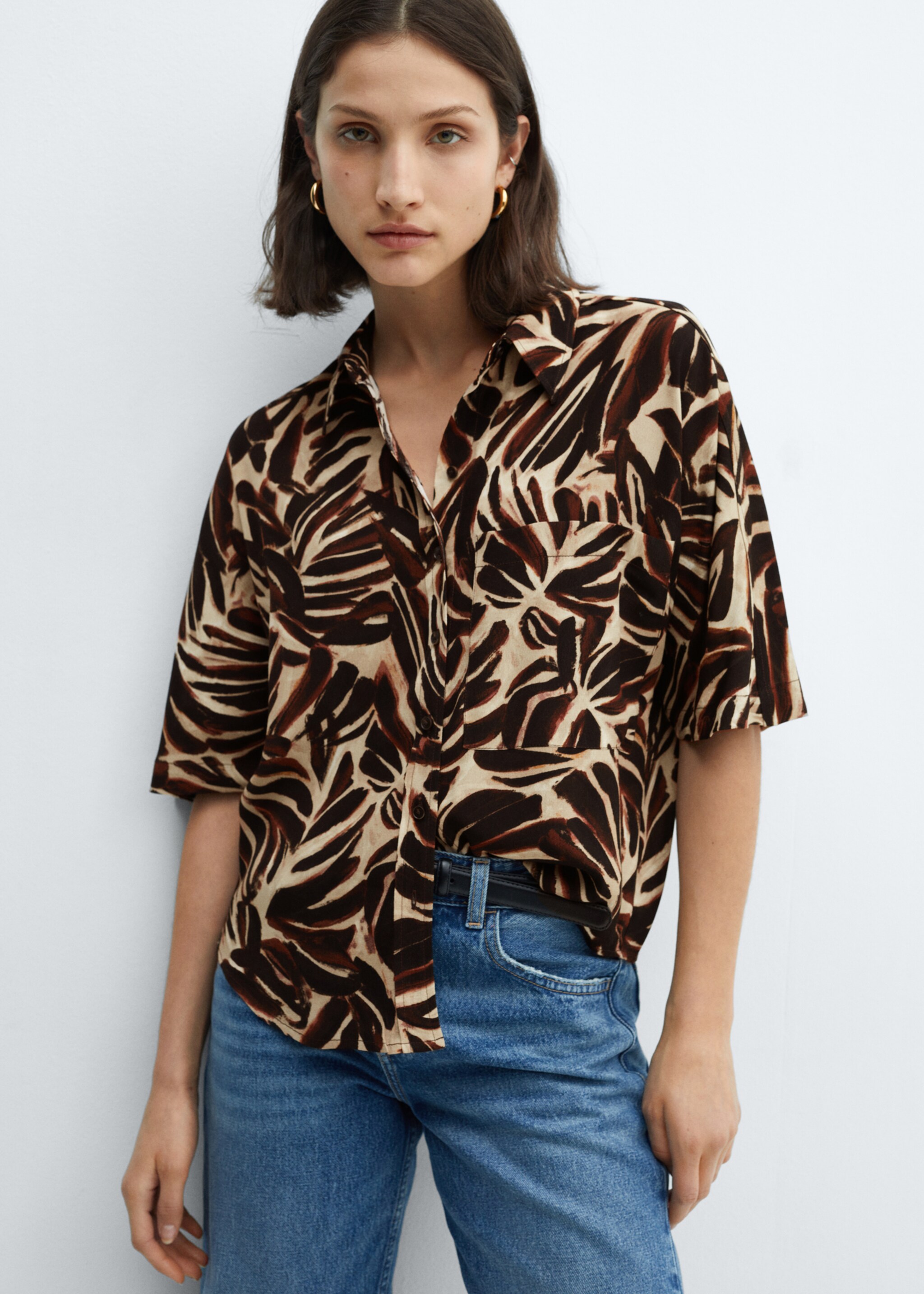 Flowy printed shirt - Medium plane
