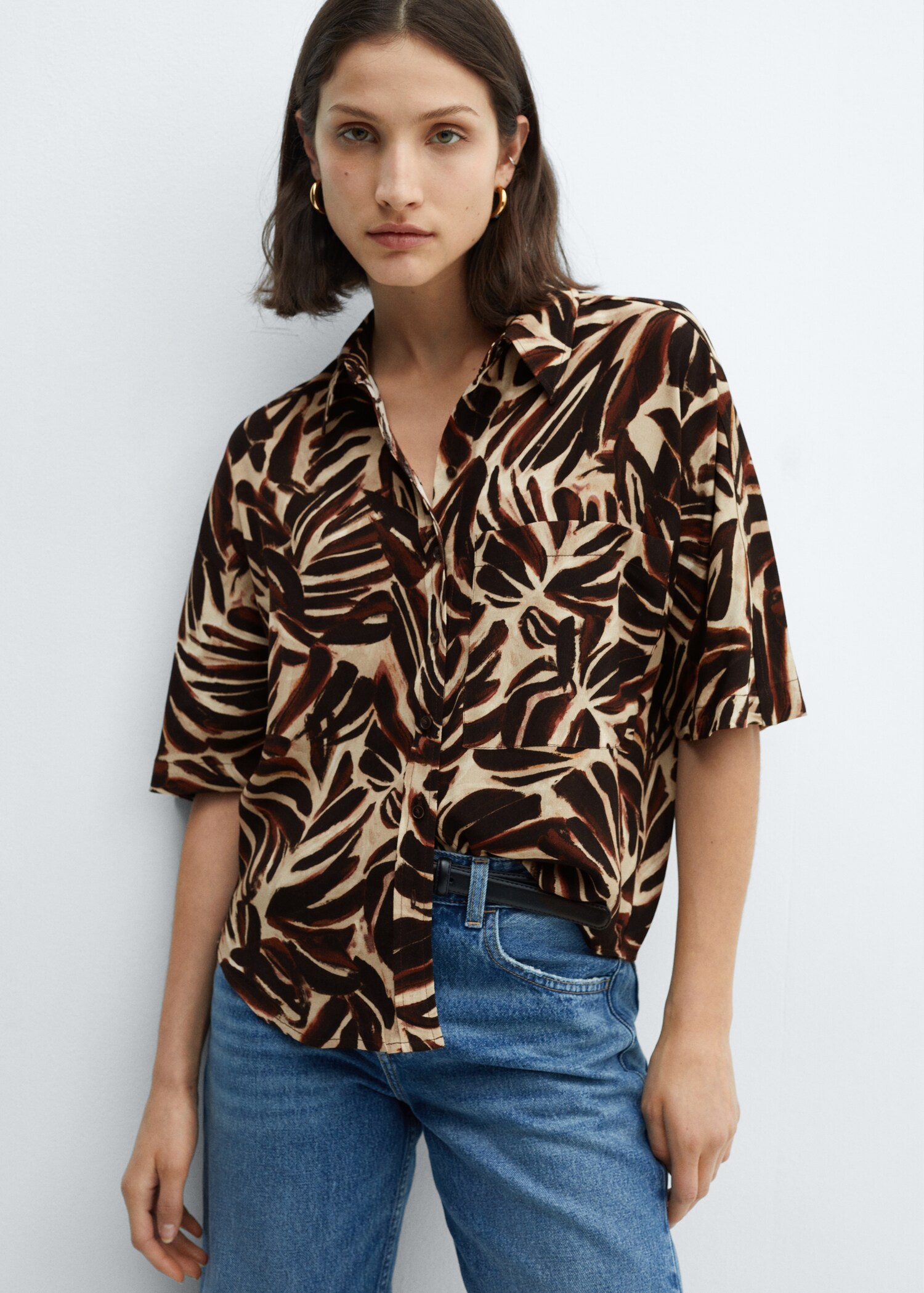 Flowy printed shirt - Medium plane