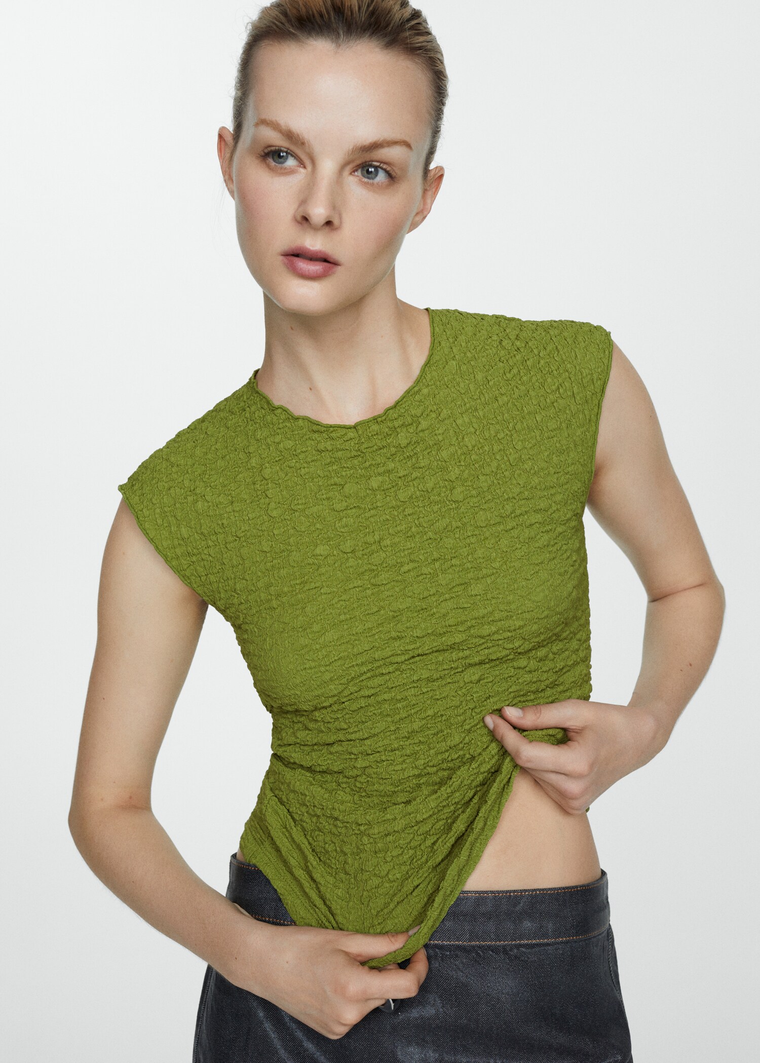 T-shirt texture manches courtes - Détail de l'article 1