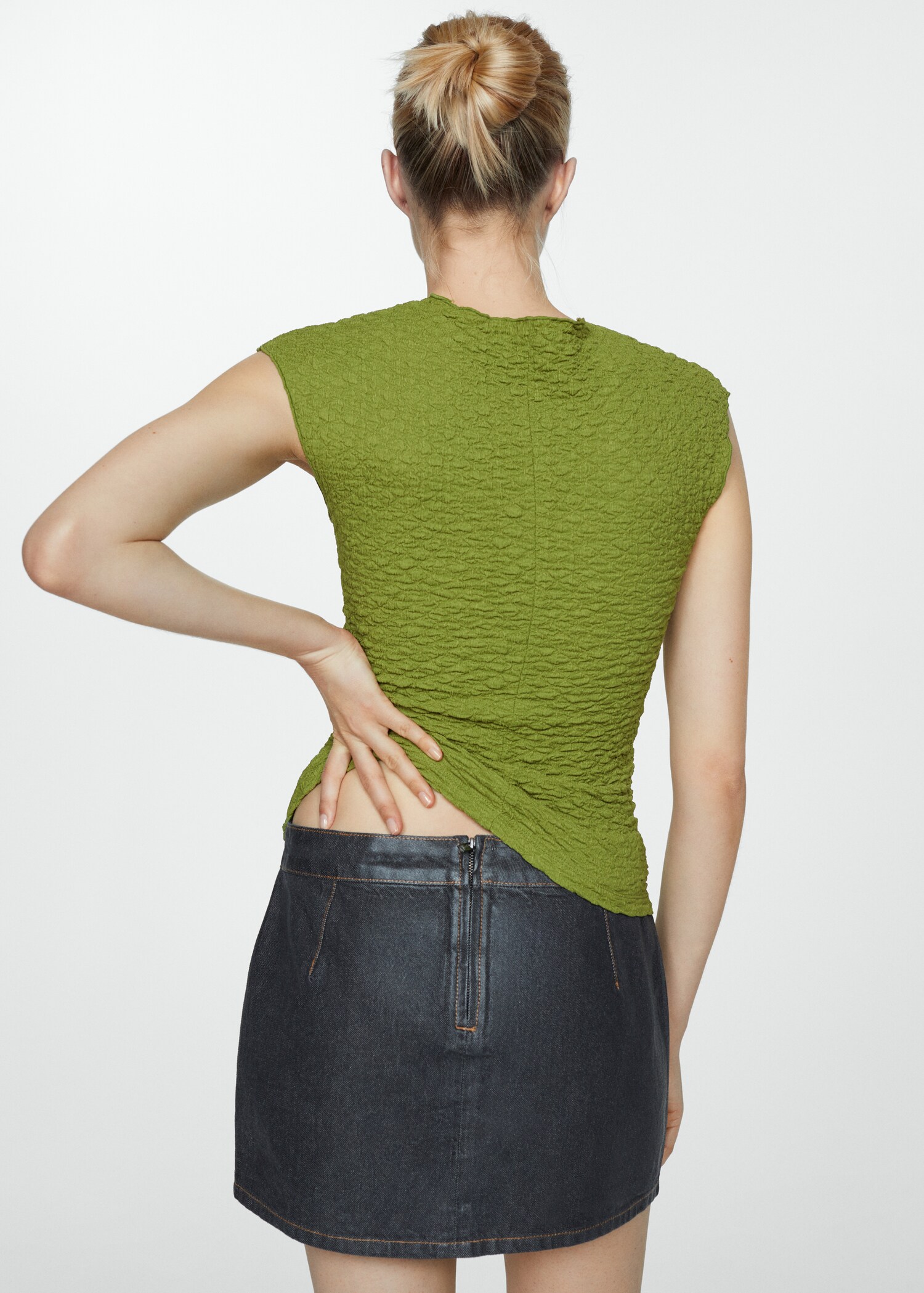 T-shirt texture manches courtes - Verso de l’article