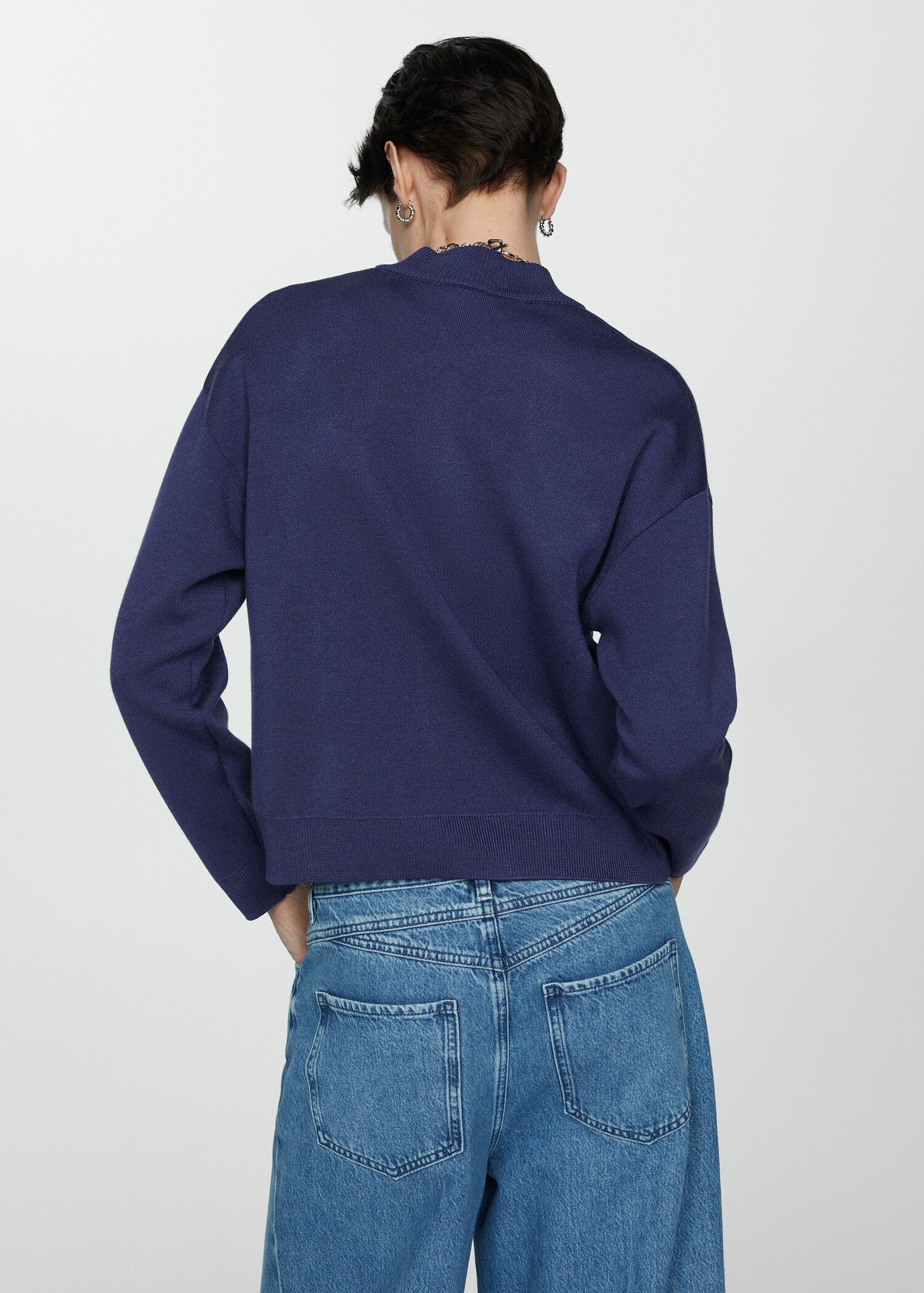 Strickjacke mit Reißverschluss - Rückseite des Artikels