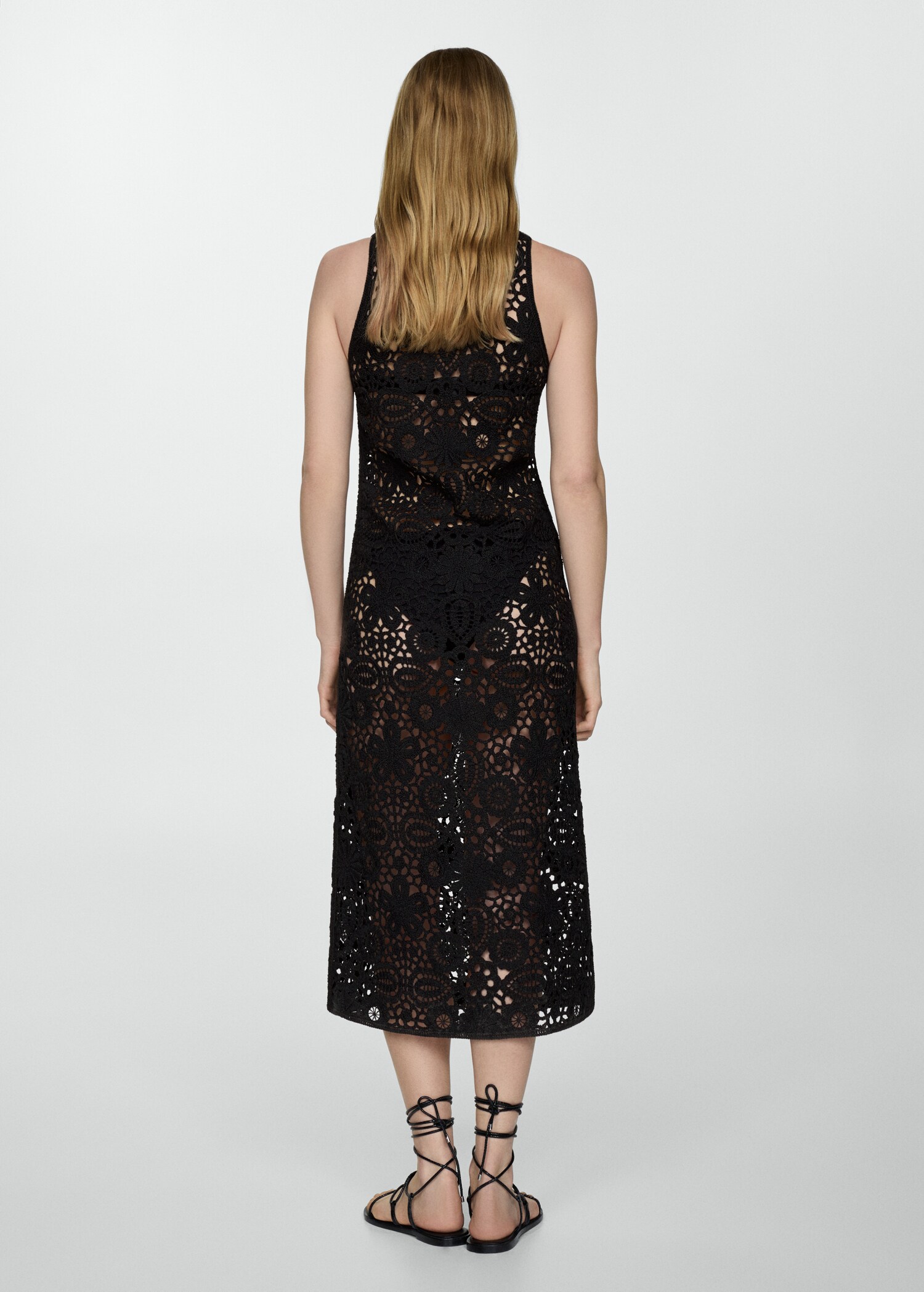 Midikleid in Häkeloptik - Rückseite des Artikels