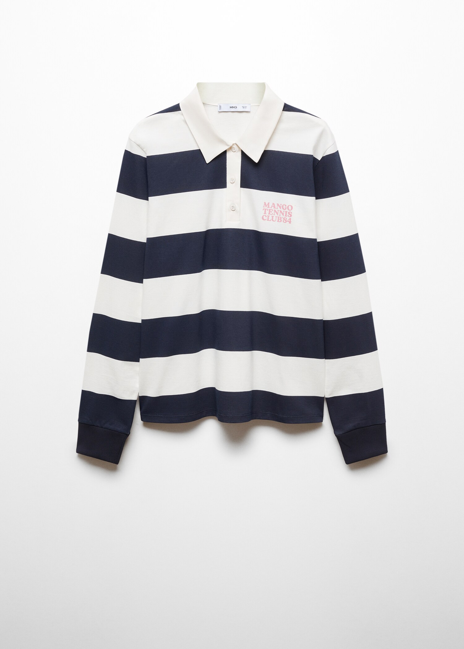 100% cotton striped polo shirt - Article without model