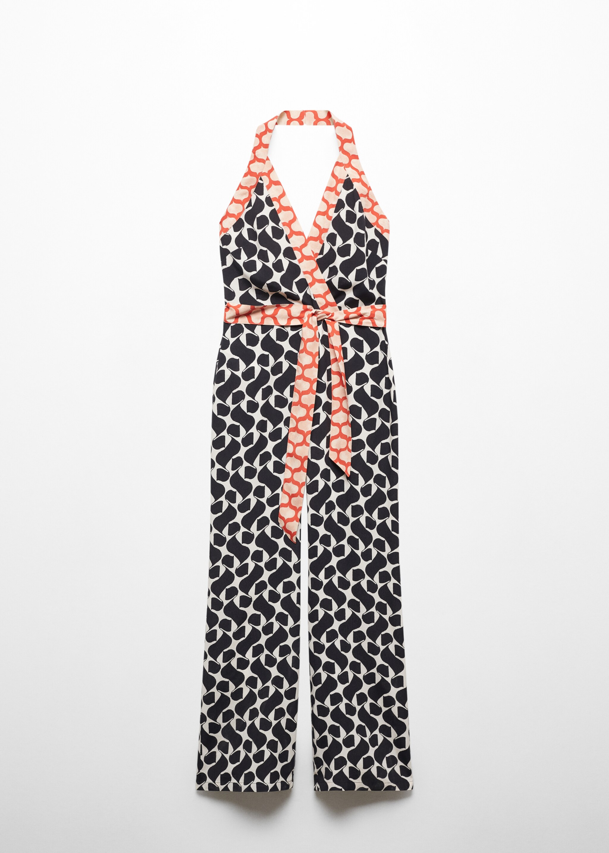 Printed jumpsuit with bow - Article without model