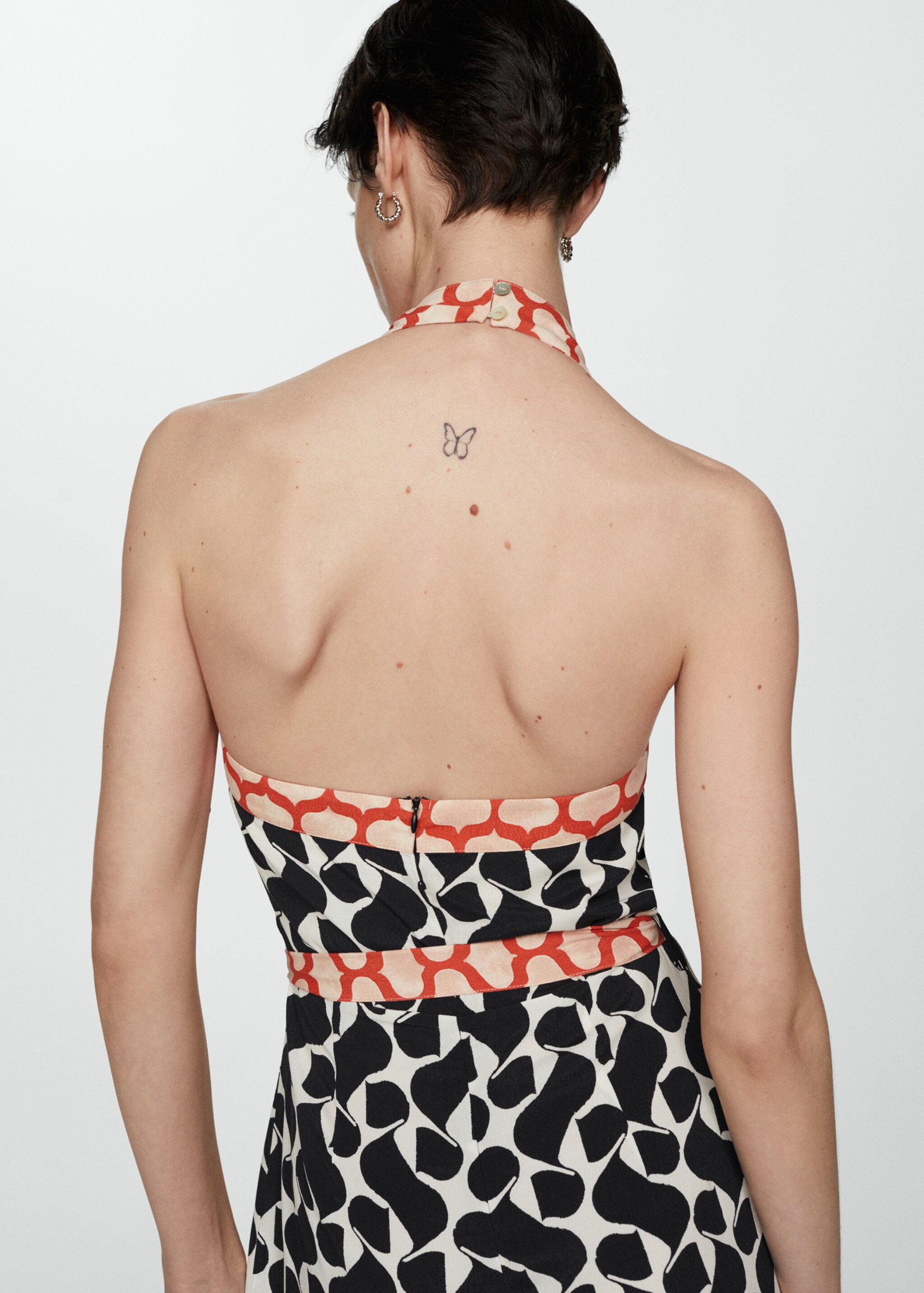 Printed jumpsuit with bow - Details of the article 1