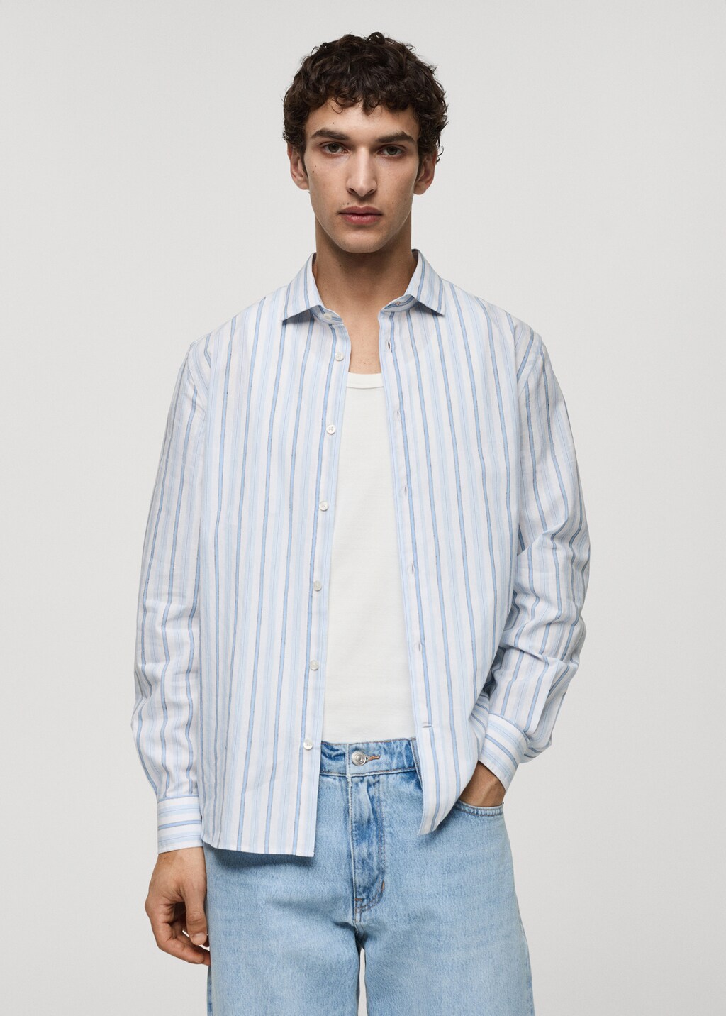 CLASSIC SHIRT STRIPED COTTON LINEN