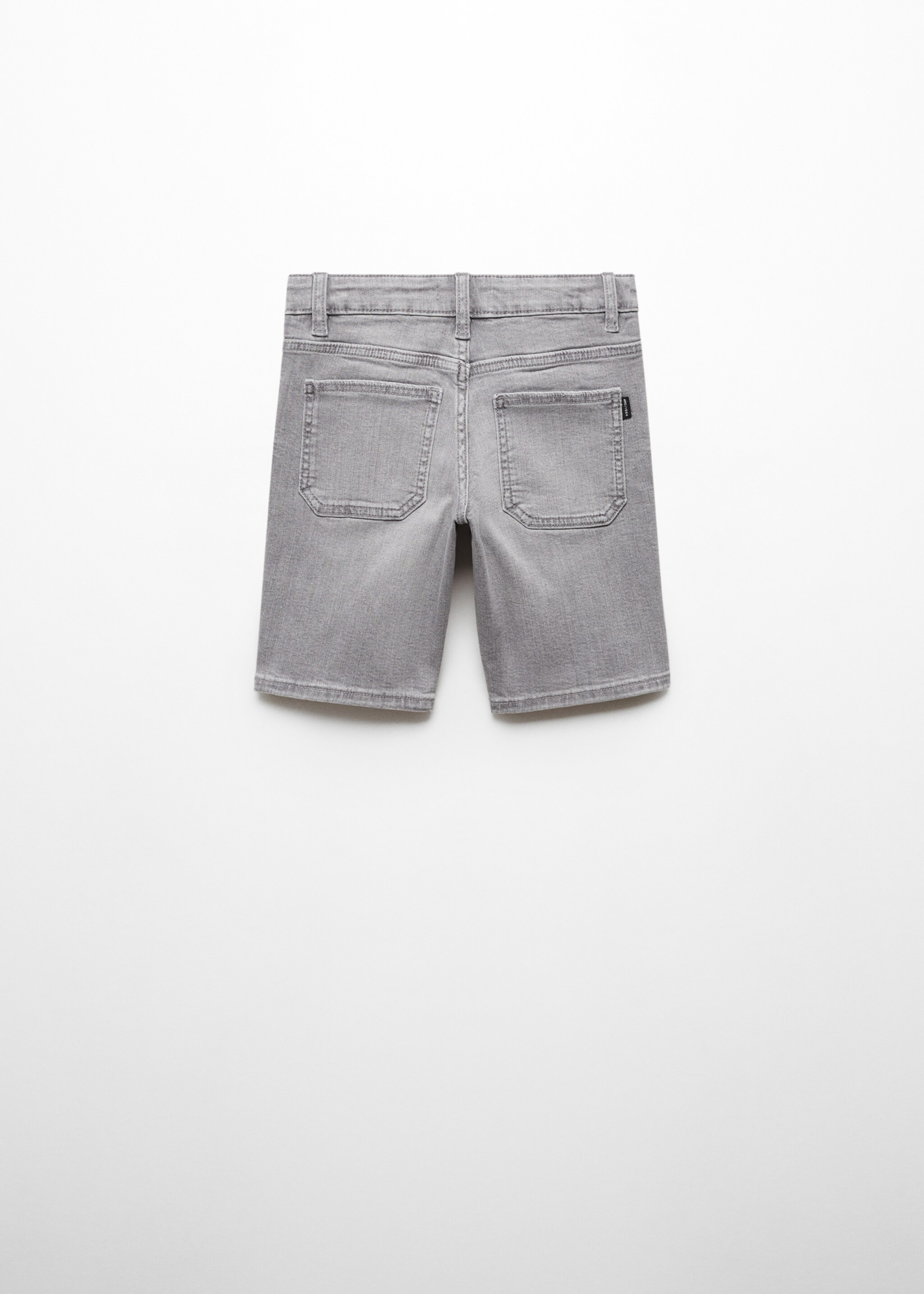Slim-fit denim bermuda shorts - Reverse of the article