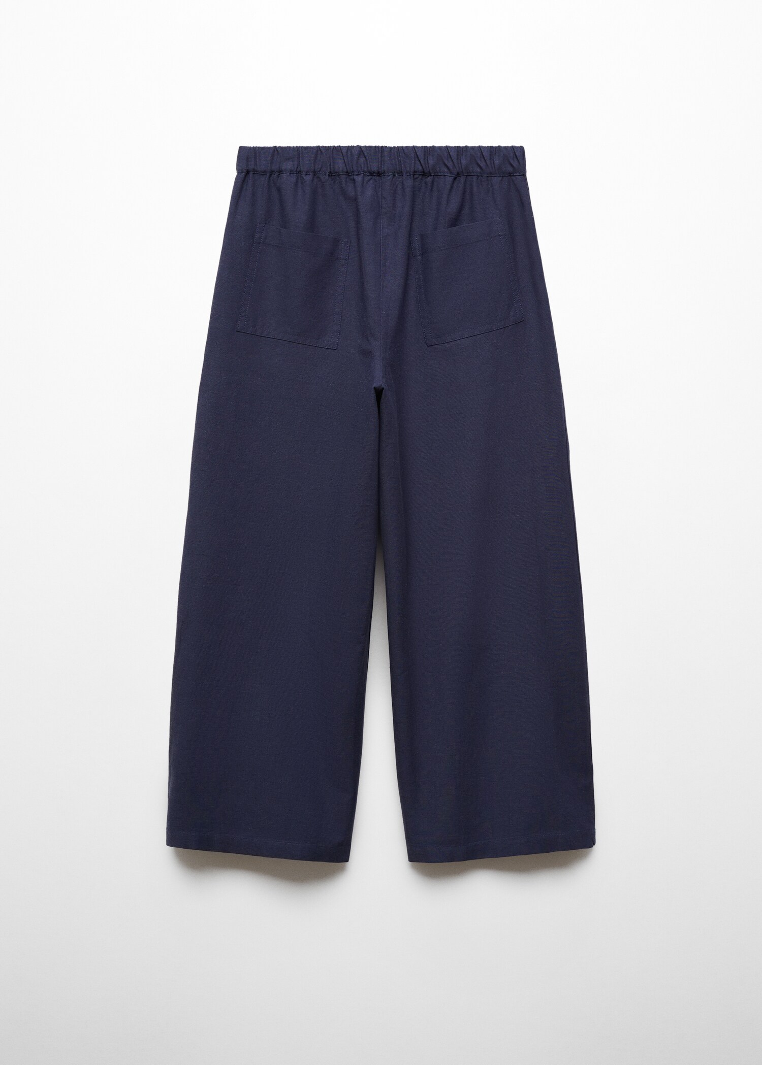 Wideleg linen trousers - Reverse of the article