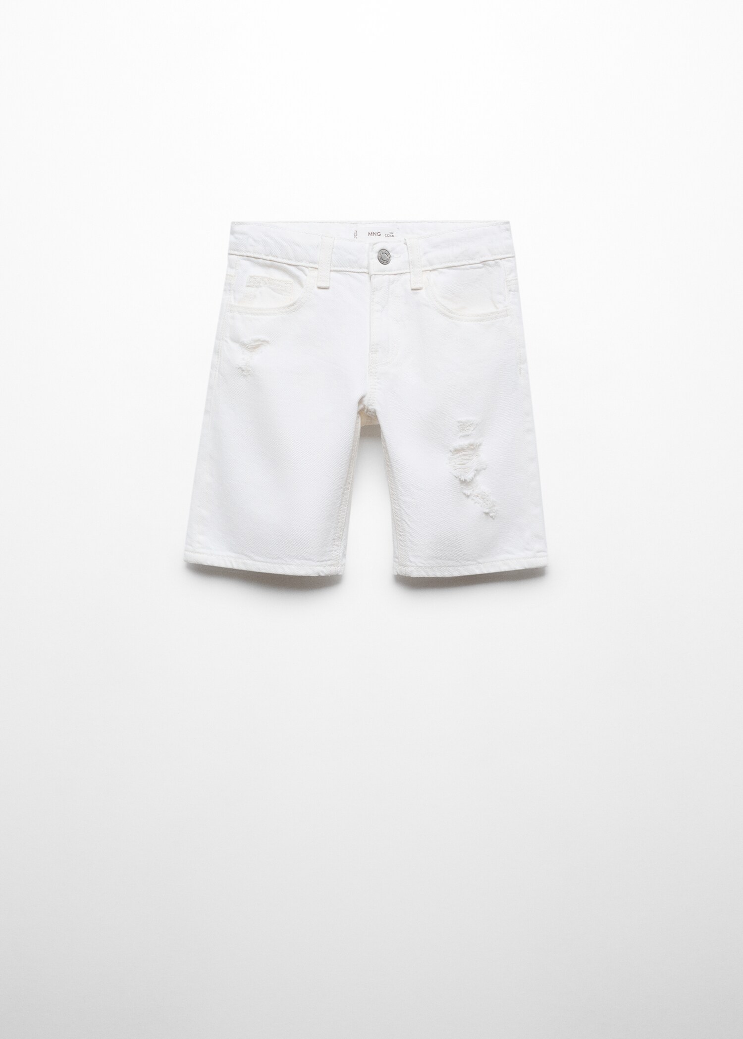 Bermuda jean déchirures décoratives - Article sans modèle