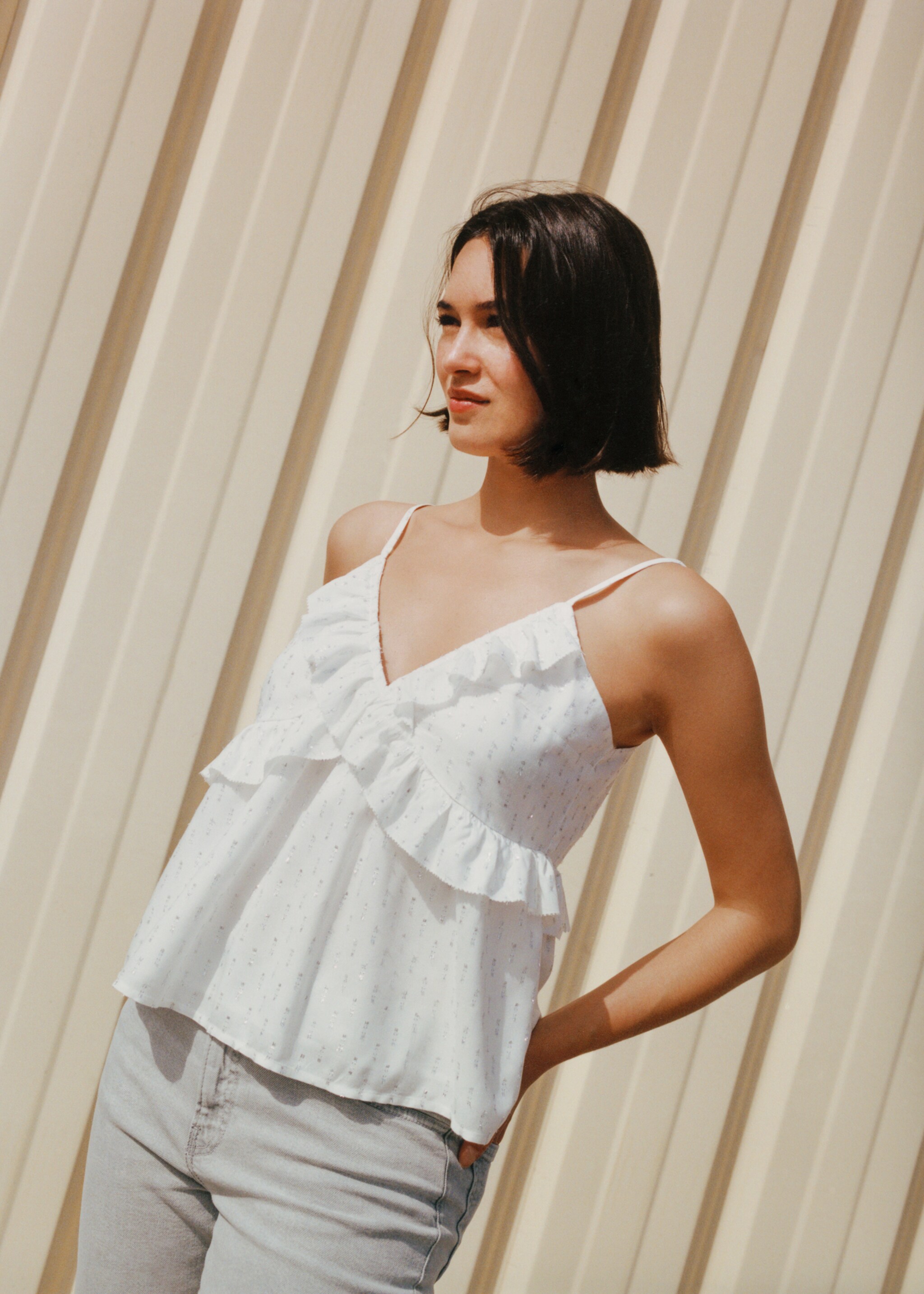 Ruffled lurex blouse - Details of the article 6