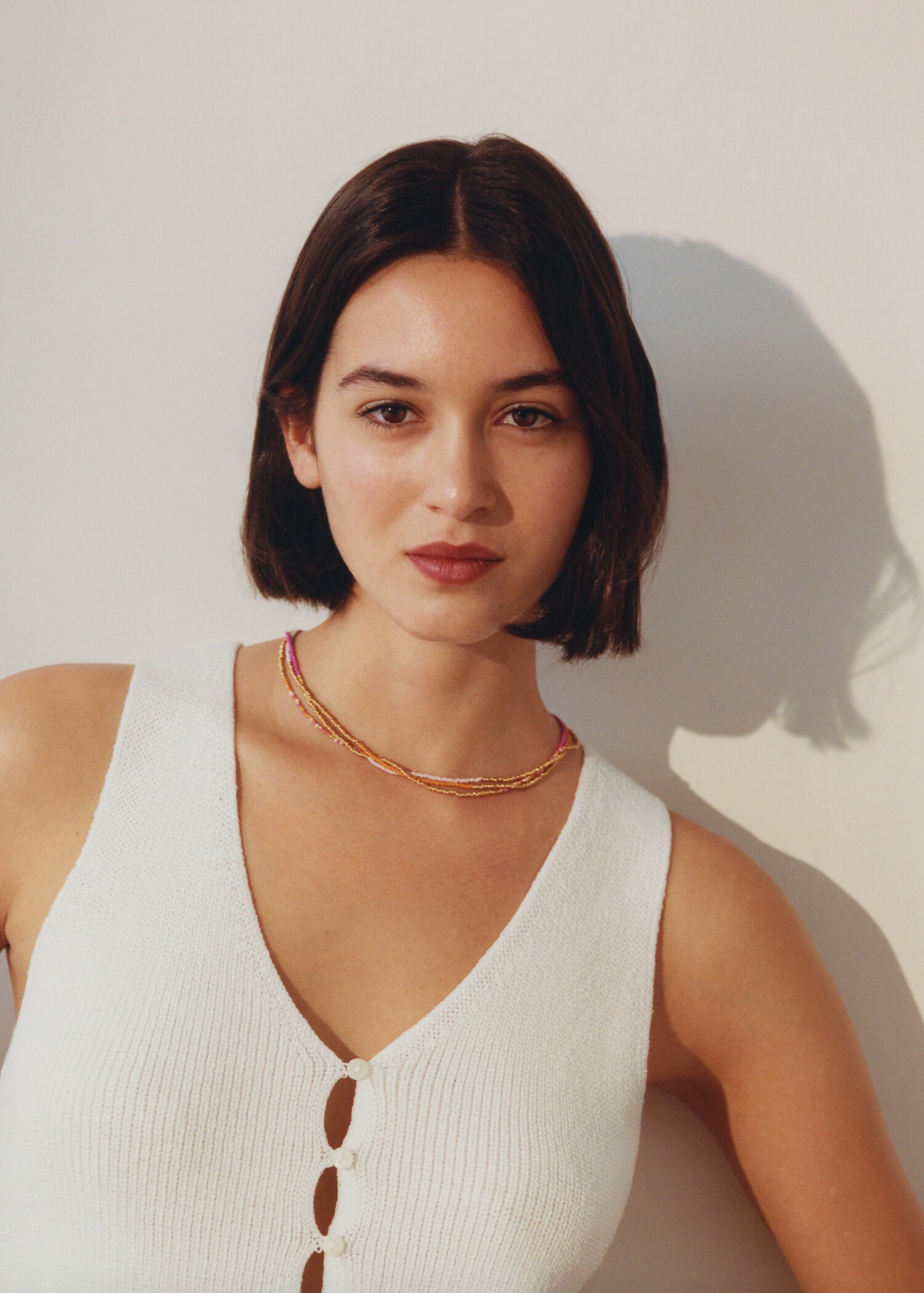Buttoned knit top - Details of the article 5