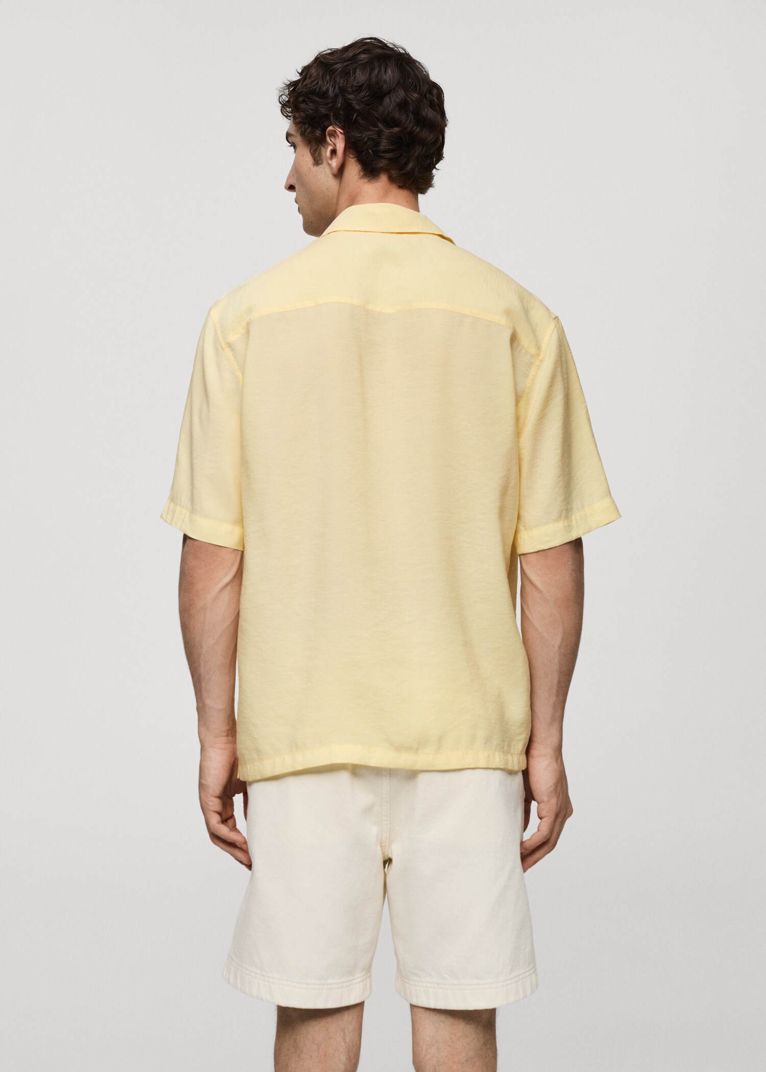 Camisa modal cuello bowling - Reverso del artículo