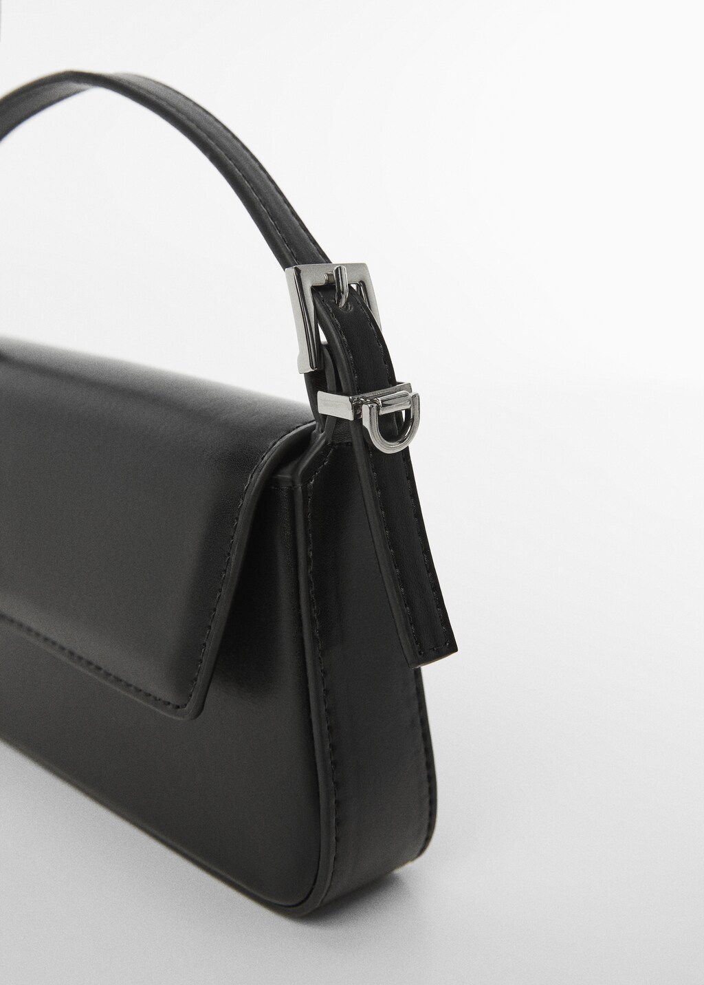 【Gentlewoman】Brightlight Double Strap トート ブラック Double strap bag with flap - Women | MANGO OUTLET USA