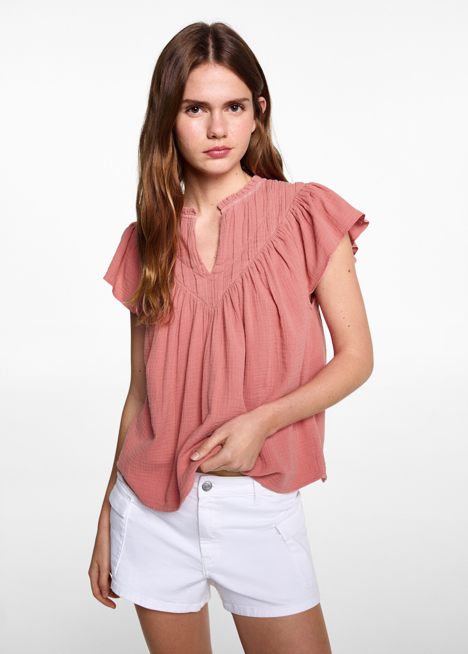 Cheesecloth cotton blouse - Medium plane