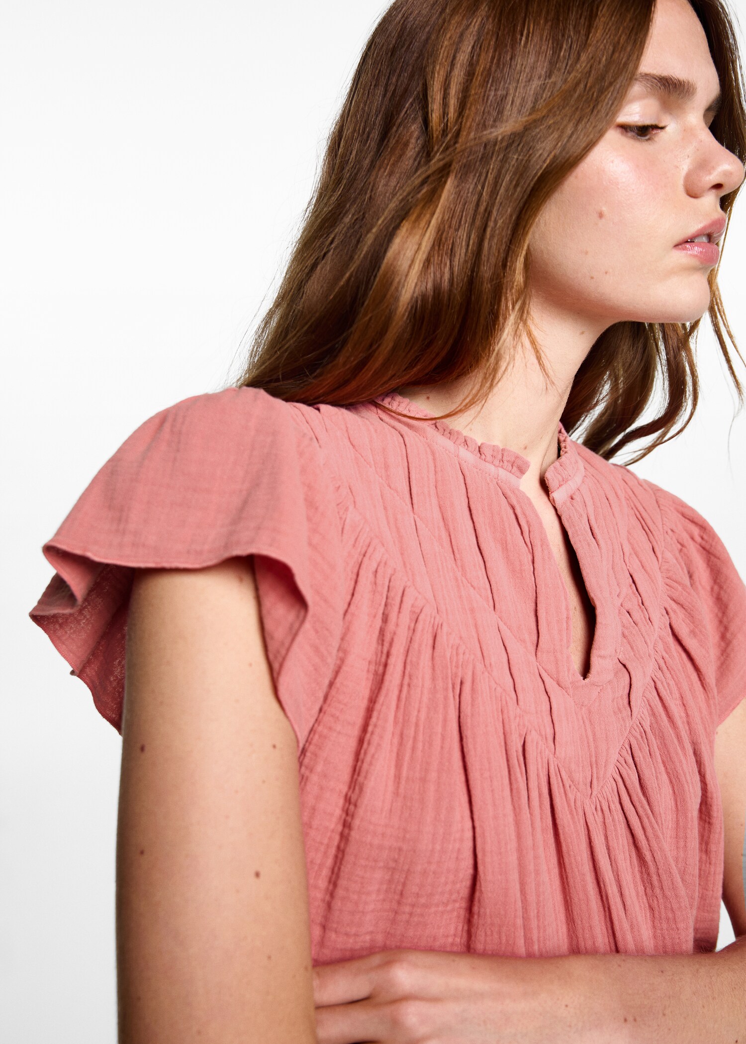 Cheesecloth cotton blouse - Details of the article 1