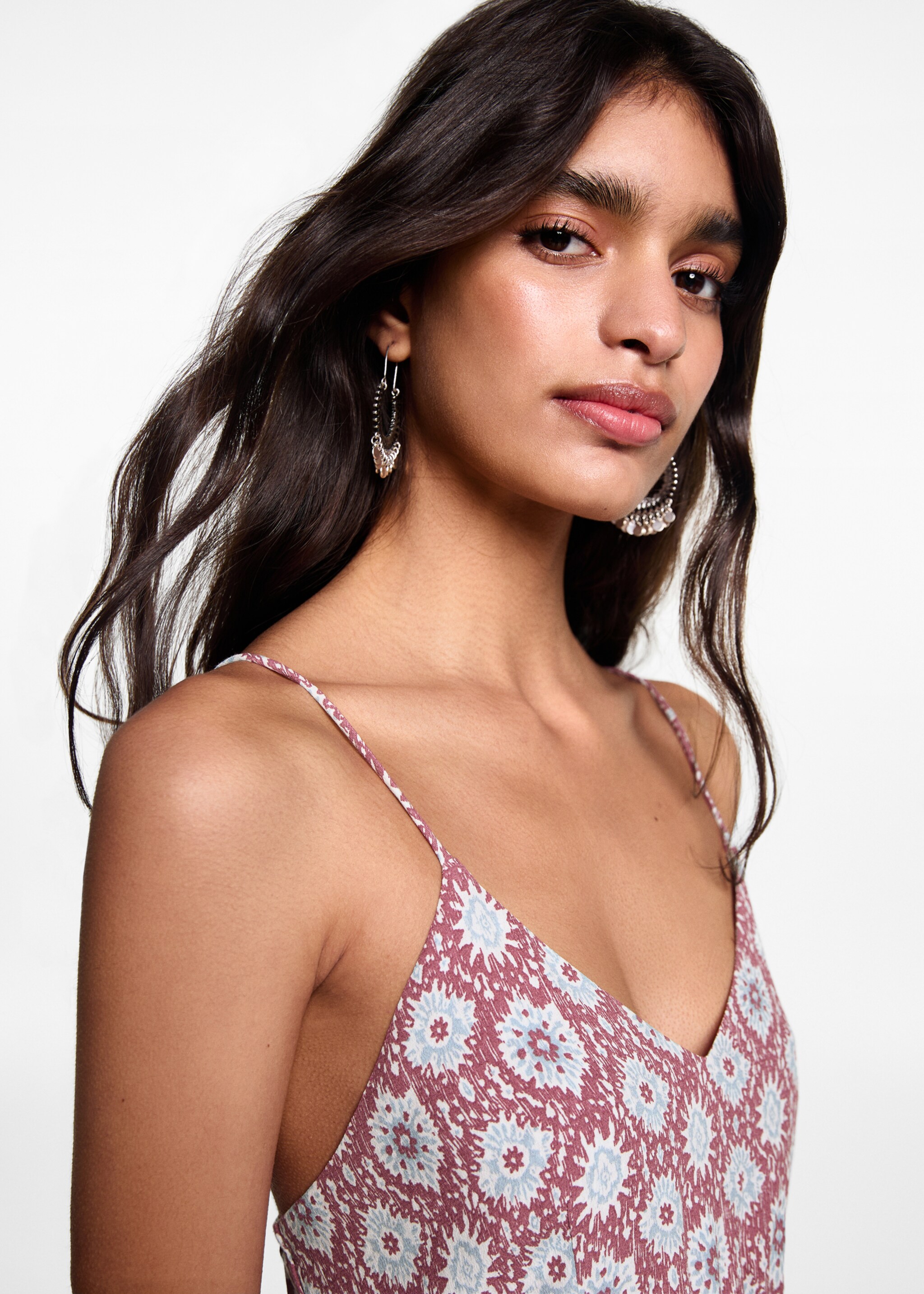 Ruffled printed dress - Details of the article 1