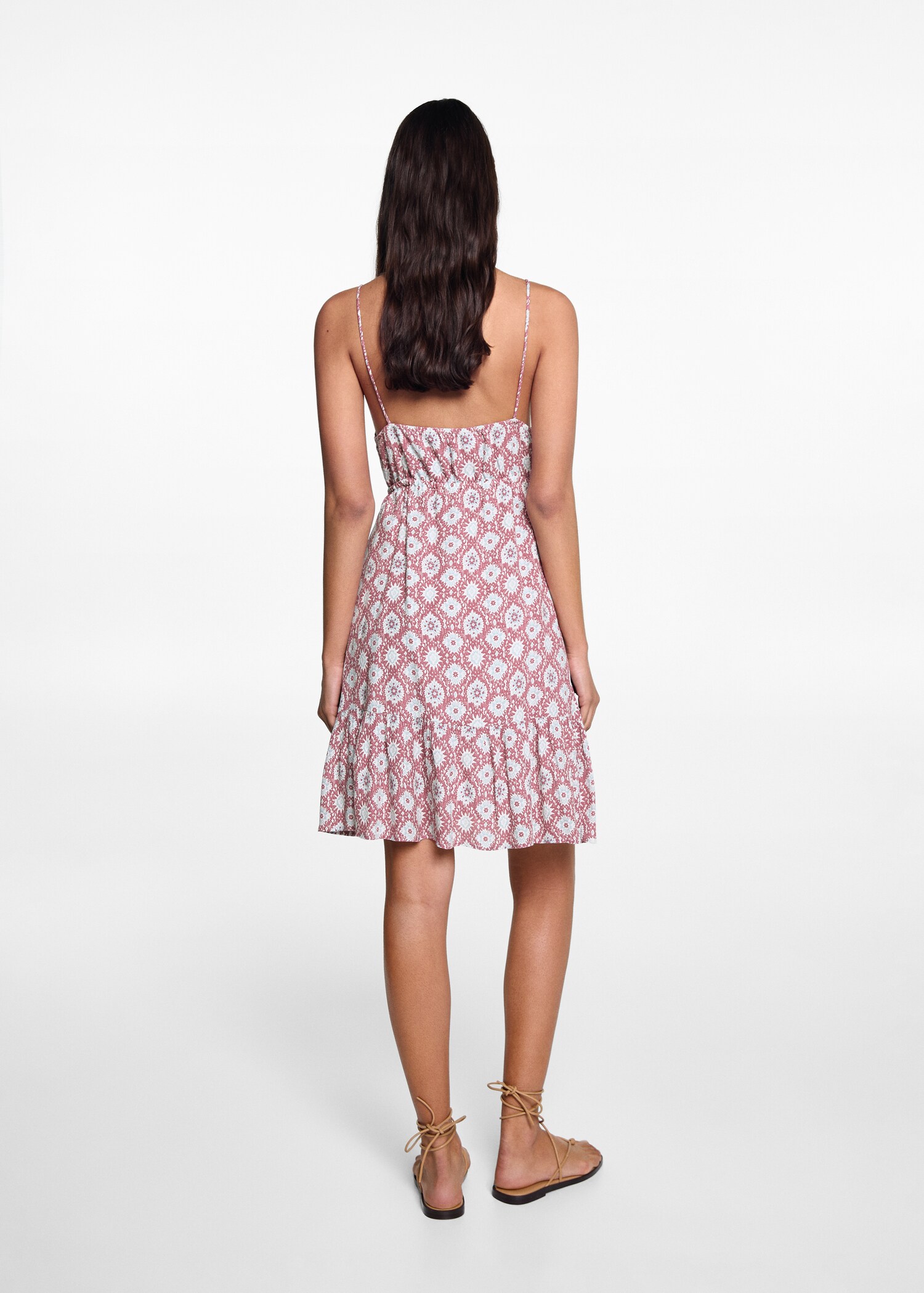 Bedrucktes Rüschenkleid - Rückseite des Artikels