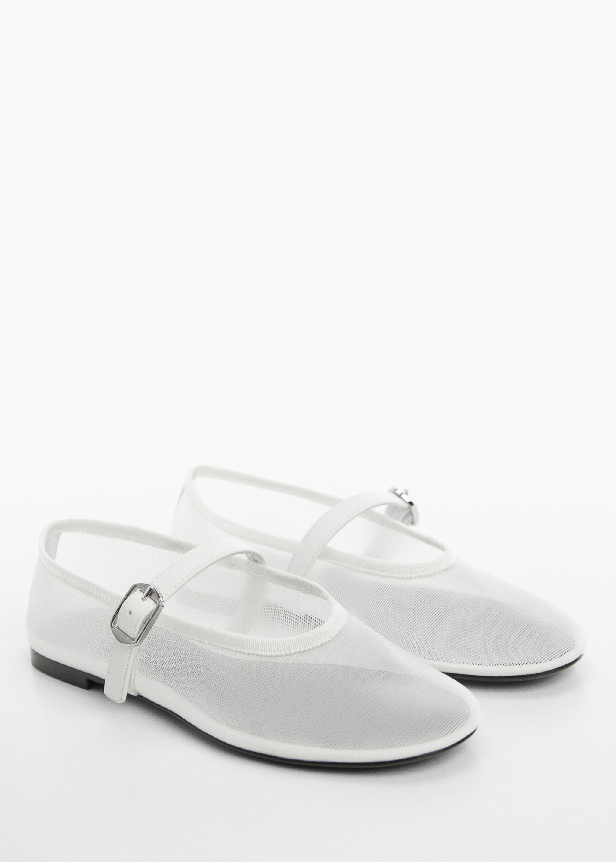 Ballerines maille filet bride boucle - Plan moyen
