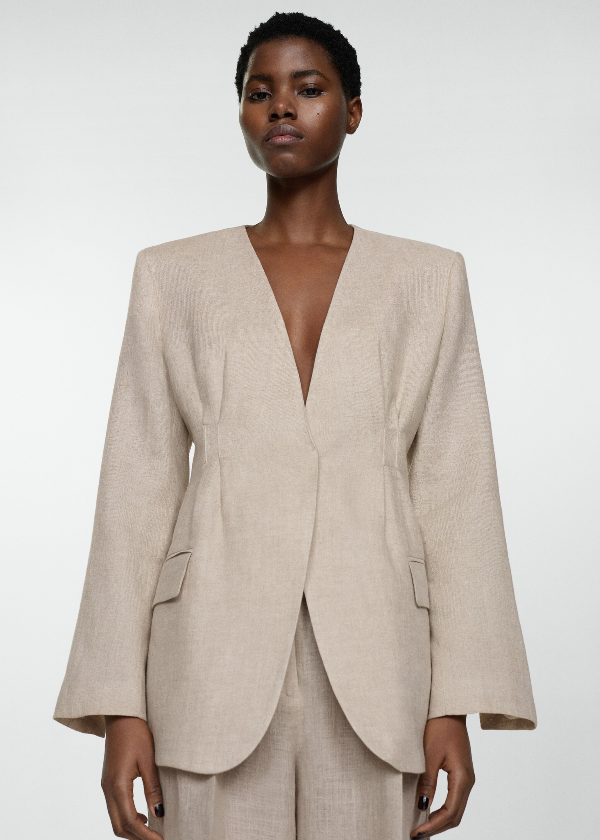 Blazer suit 100% linen - Medium plane