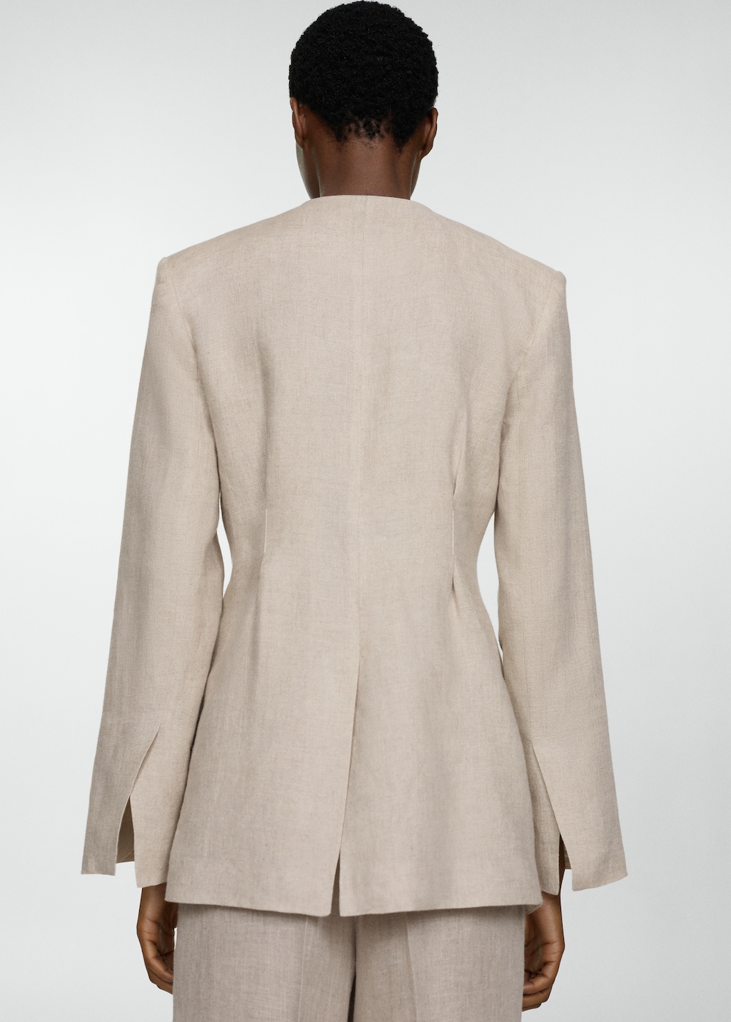 ジャケット・アウター 80s 90s EURO linen tailored jacket beige Premium Beige Linen Vintage Style Blazer, Linen Blazer