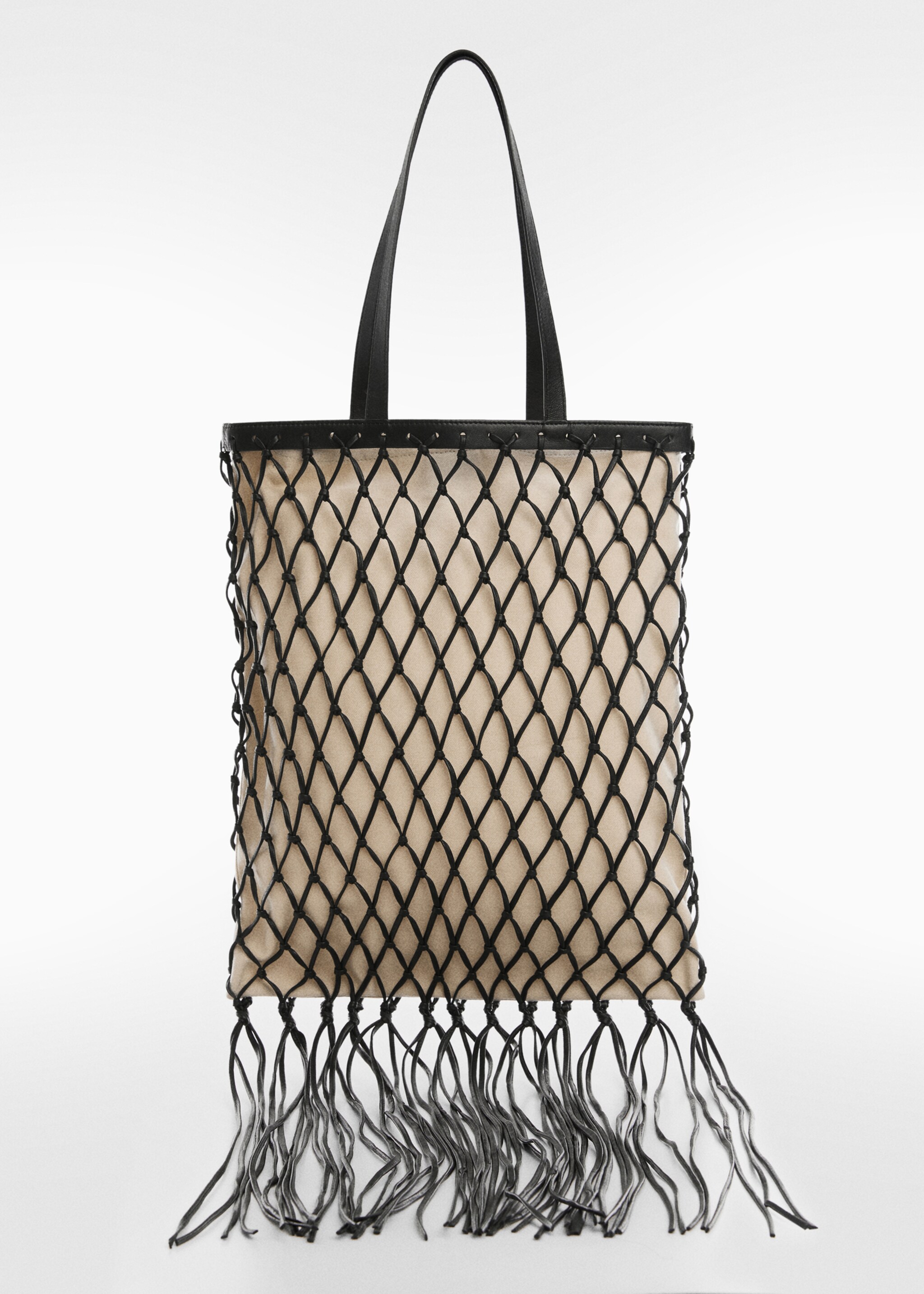 Leather shopper bag - Article without model, Black. Ref: 67097719-00.
