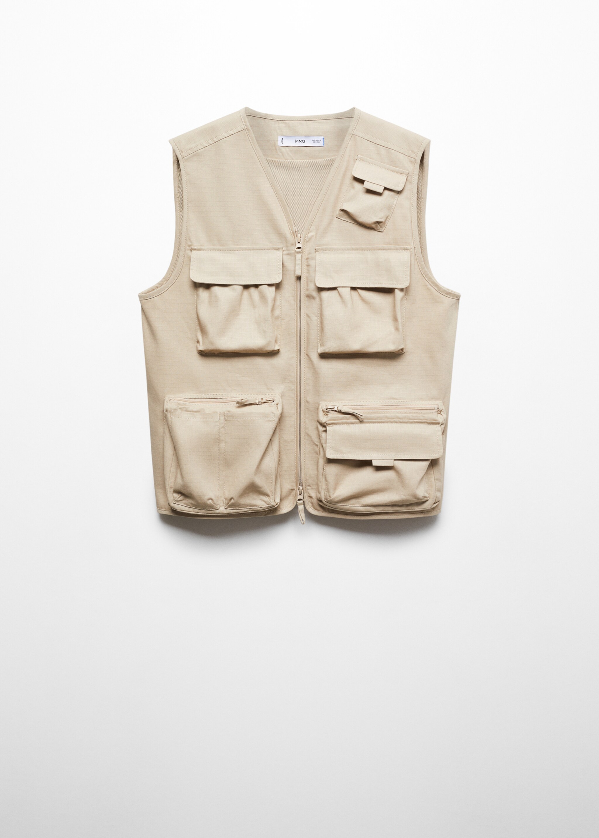 Oversized waistcoat with cargo pockets - Article without model