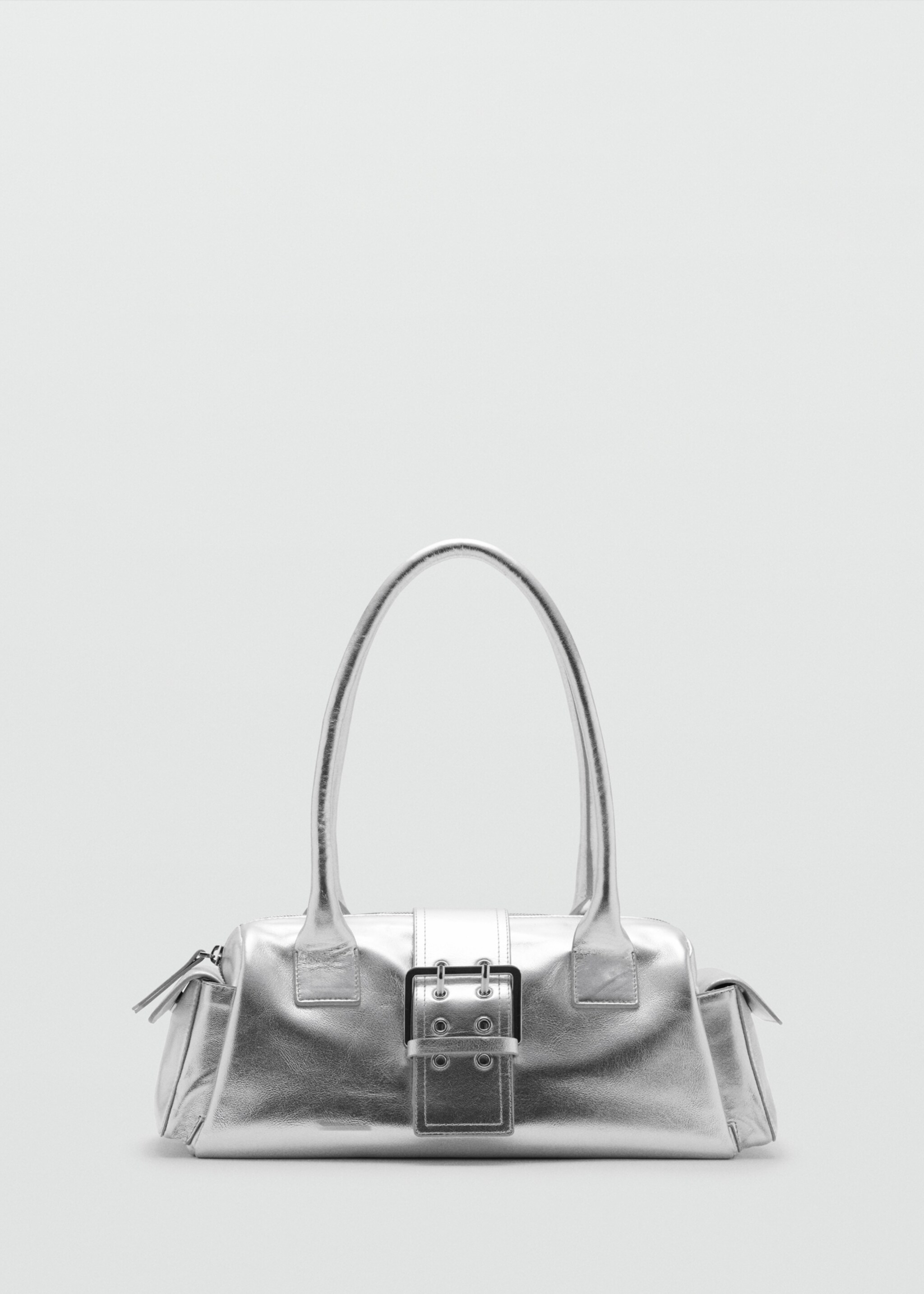 Leather shoulder bag with cargo pockets - Article without model