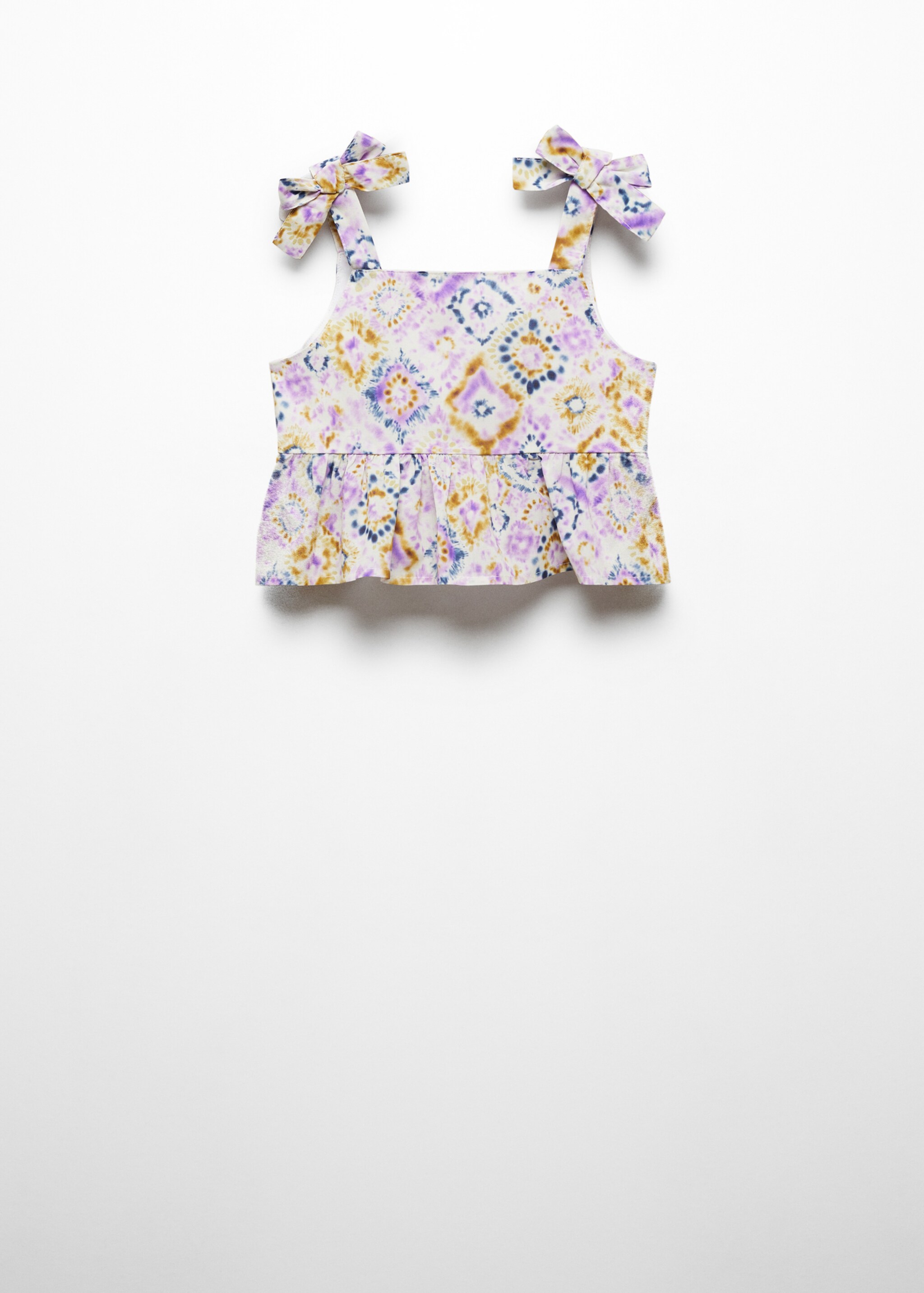 Printed top with bow - Article without model