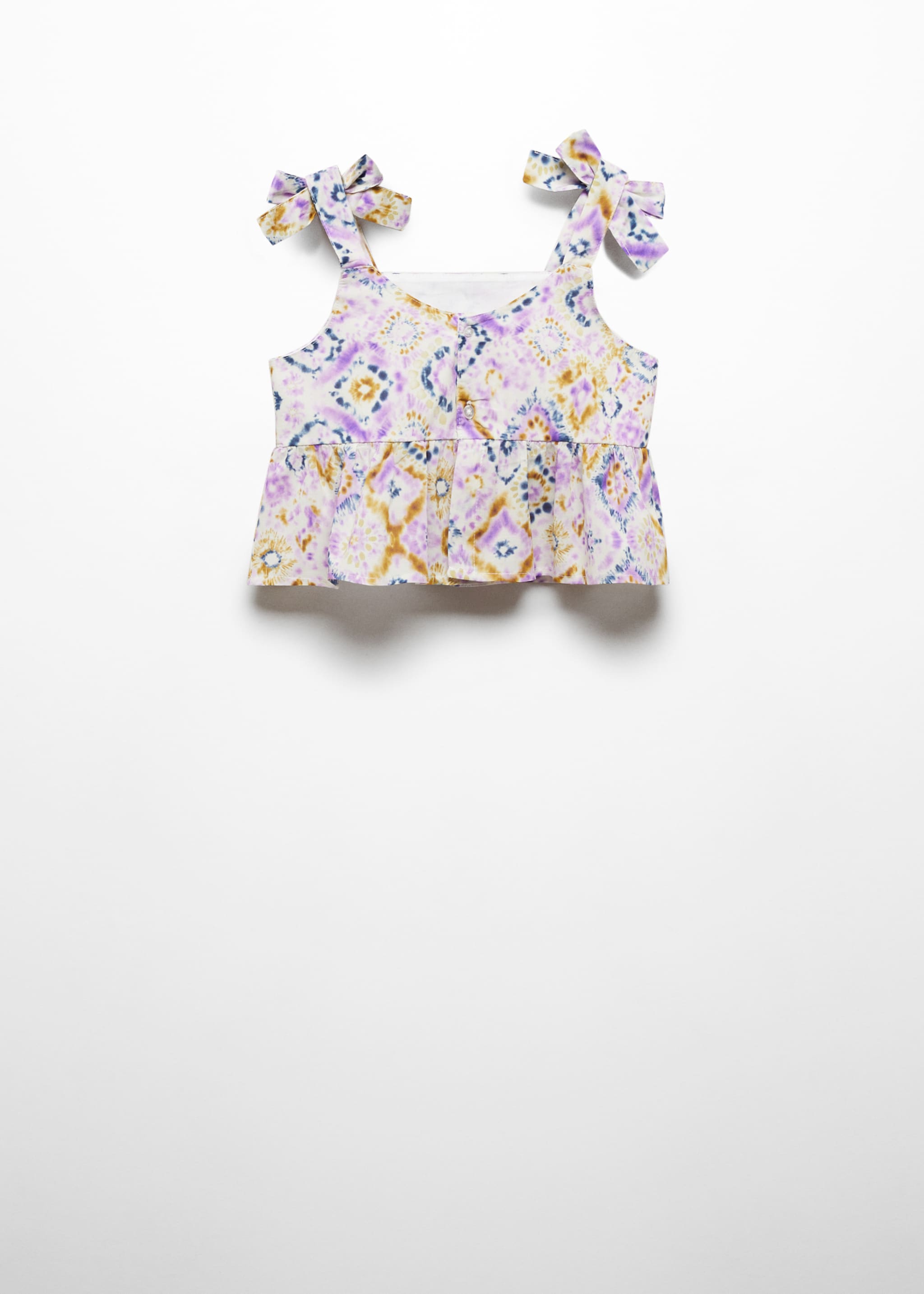 Printed top with bow - Reverse of the article