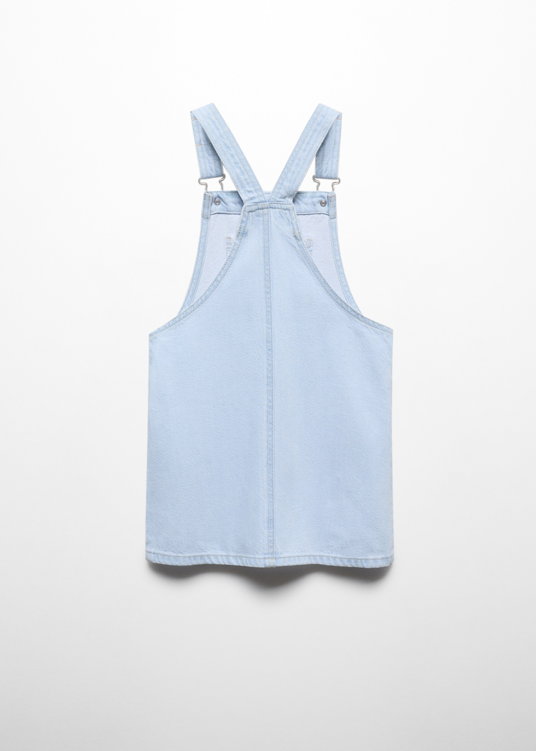 Vestido sem mangas de ganga curto - Verso do artigo