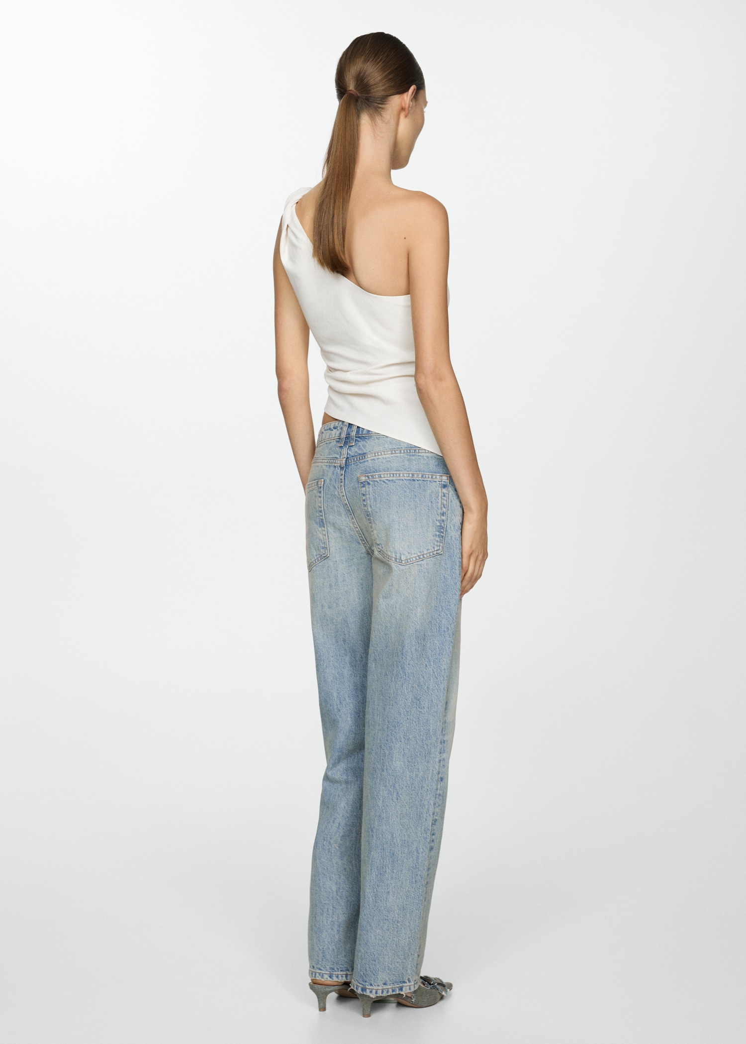 Jeans rectos tiro bajo - Reverso del artículo