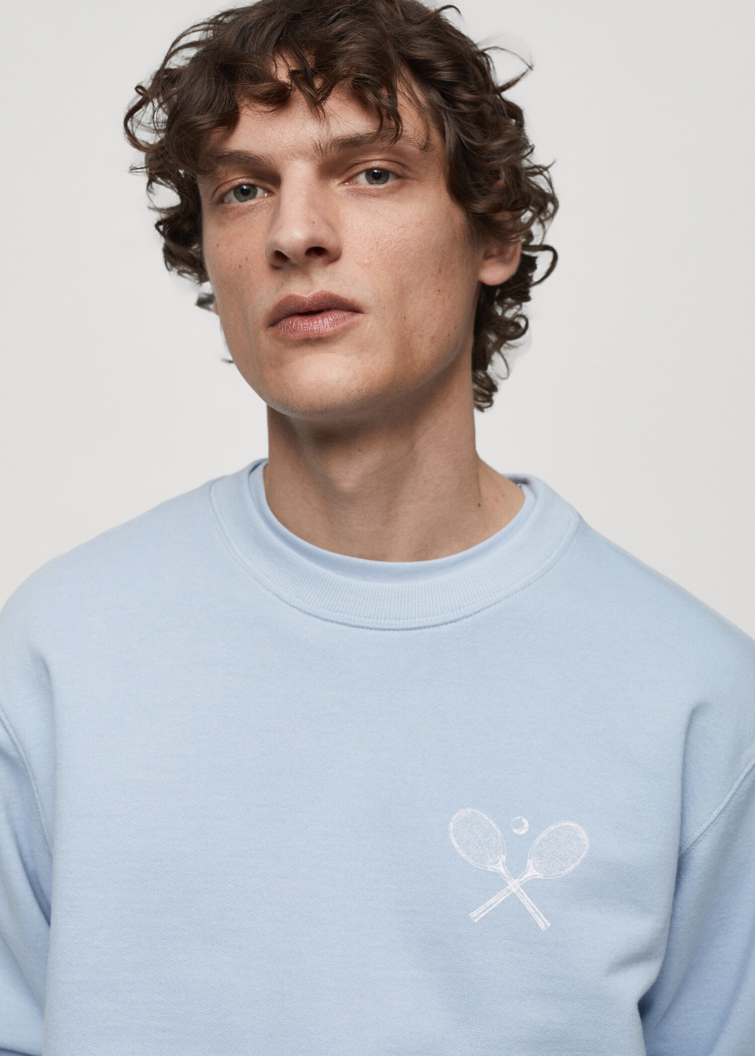 Gemustertes Baumwoll-Sweatshirt - Detail des Artikels 1