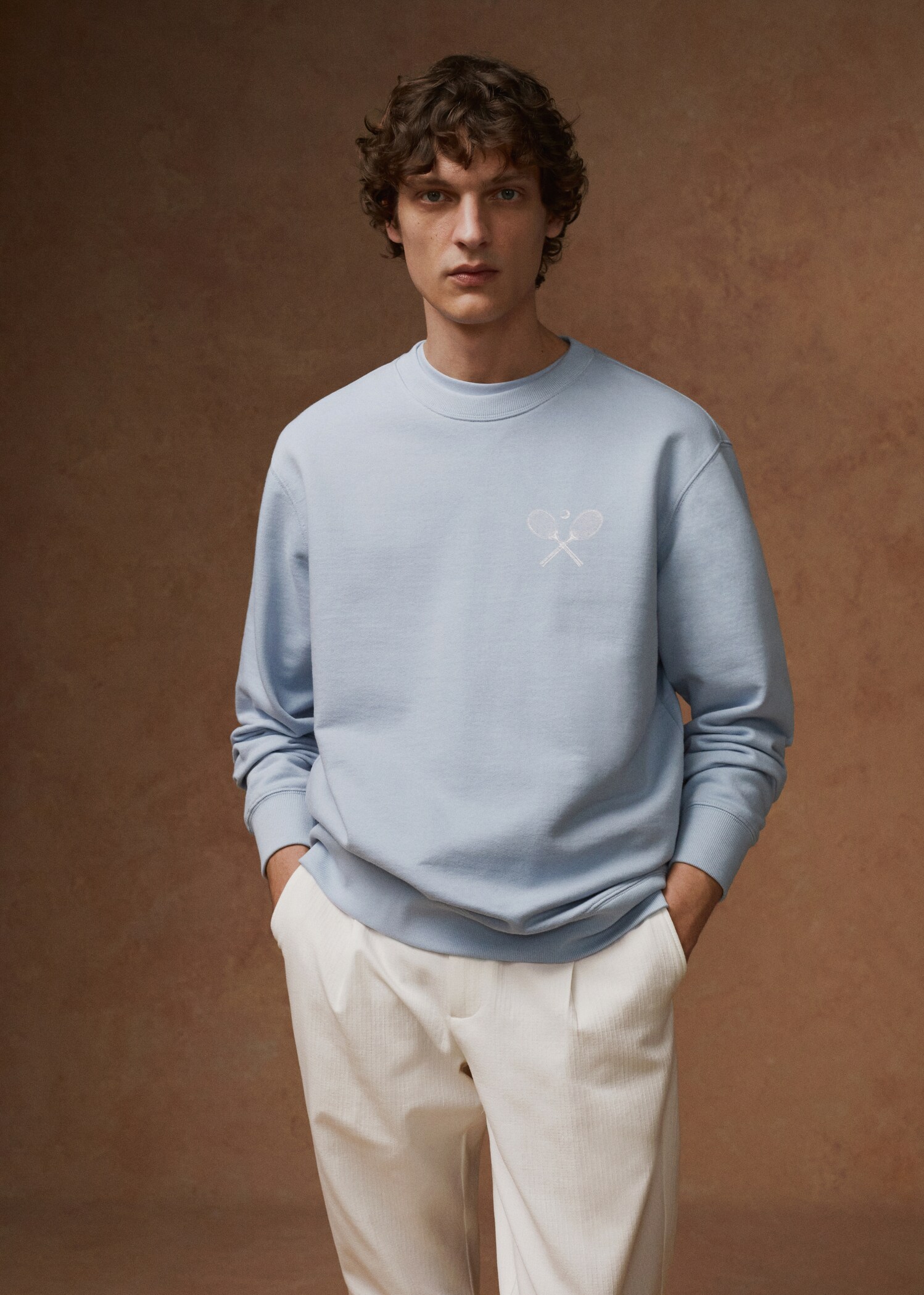 Gemustertes Baumwoll-Sweatshirt - Detail des Artikels 5